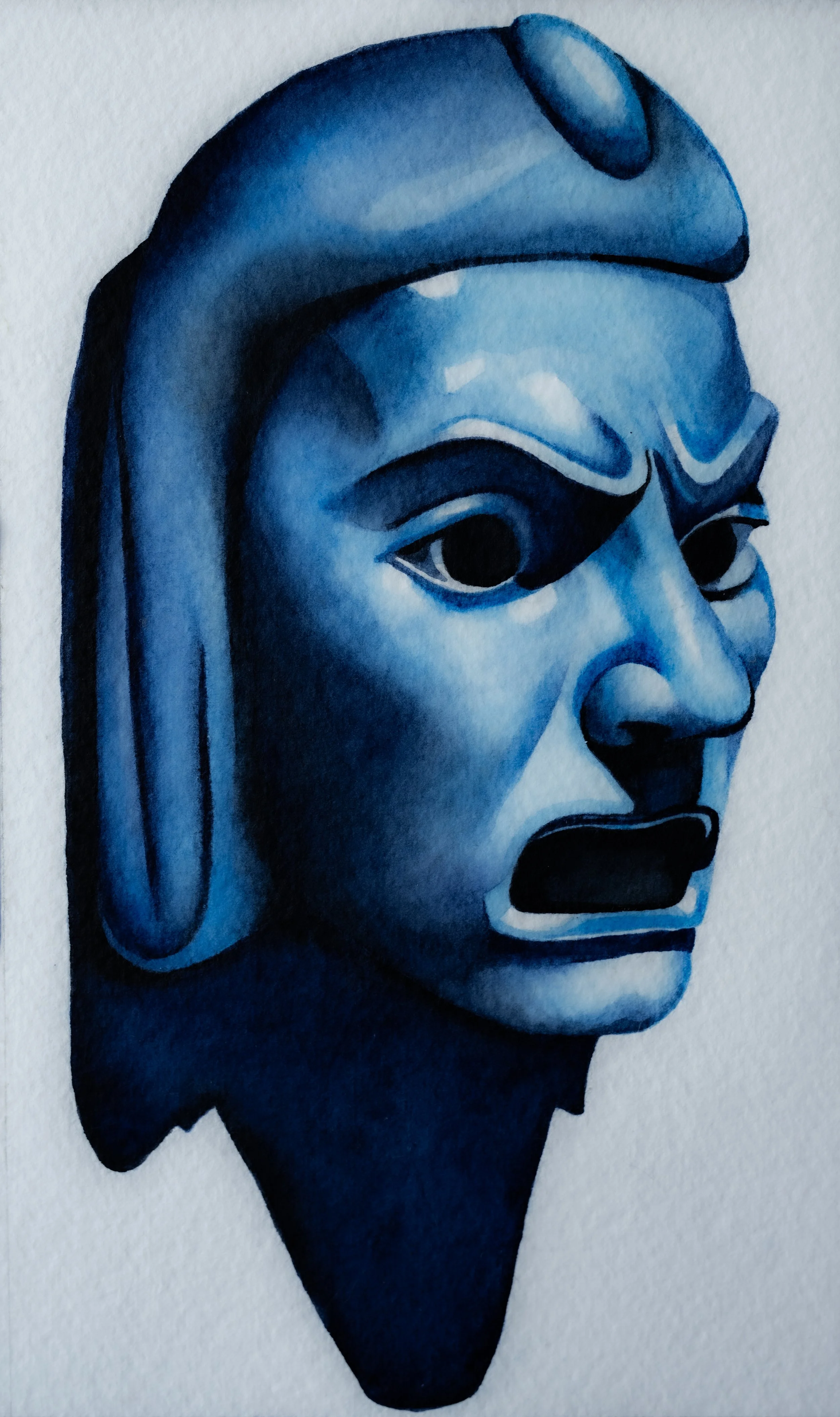 Blue Mask 1.1H (The Flag)
Inspired by Blue Mask 1.1AI
Watercolour on Paper
2025