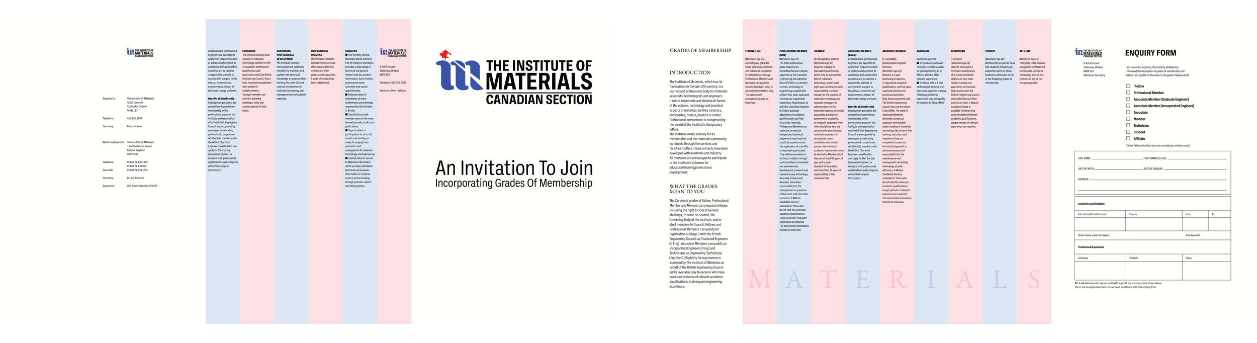 Double-Sided Brochure . Institute of Materials