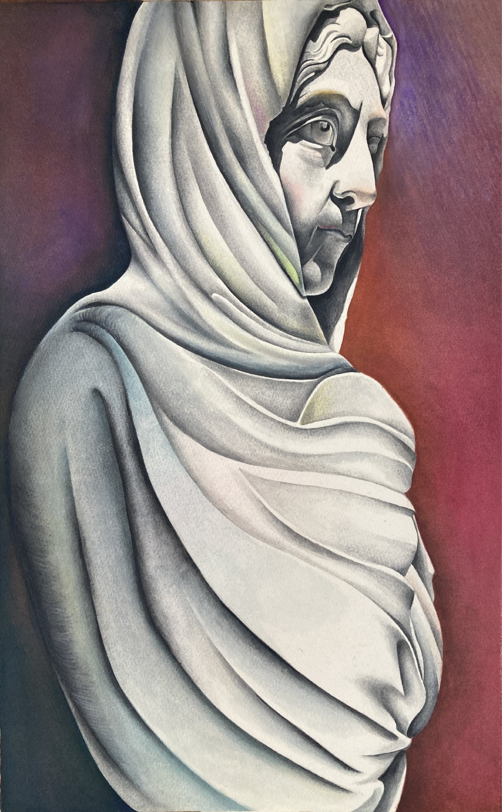 Roman Statue | Watercolour on Paper, 13"x21"