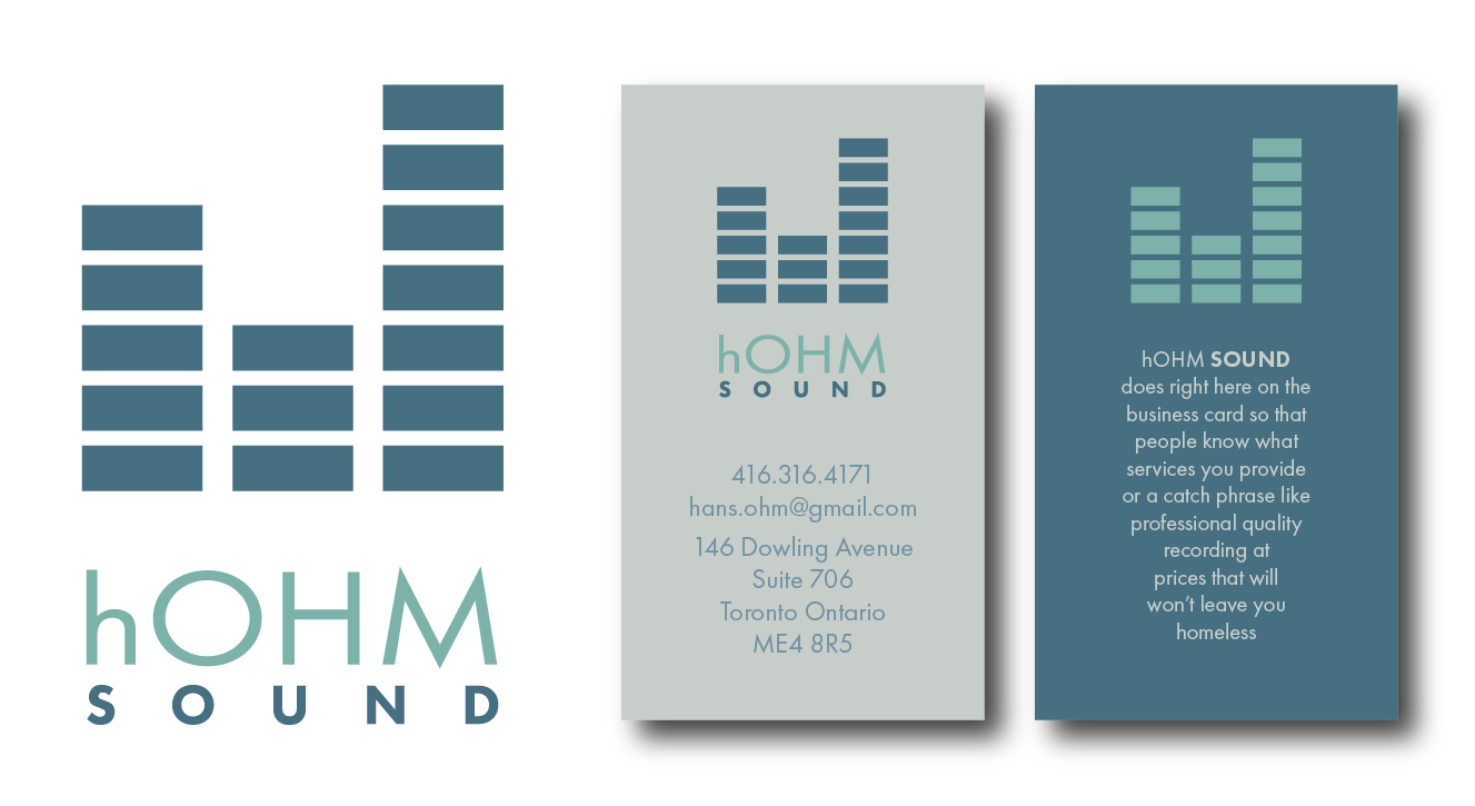 Logo . Double-Sided Business Card . hOhm Sound
