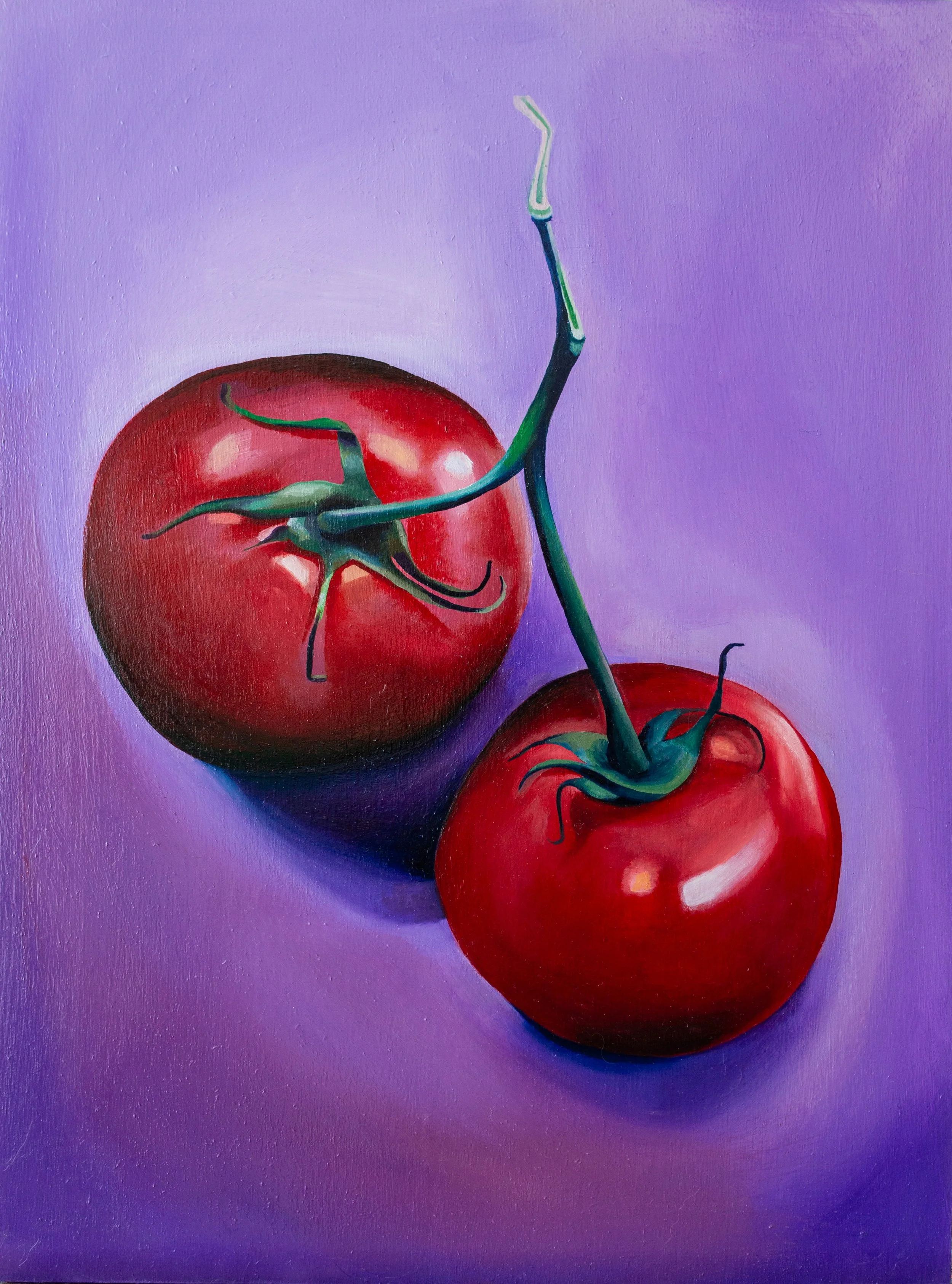 Tomatoes | Oil on Cradled Panel, 12"x16"