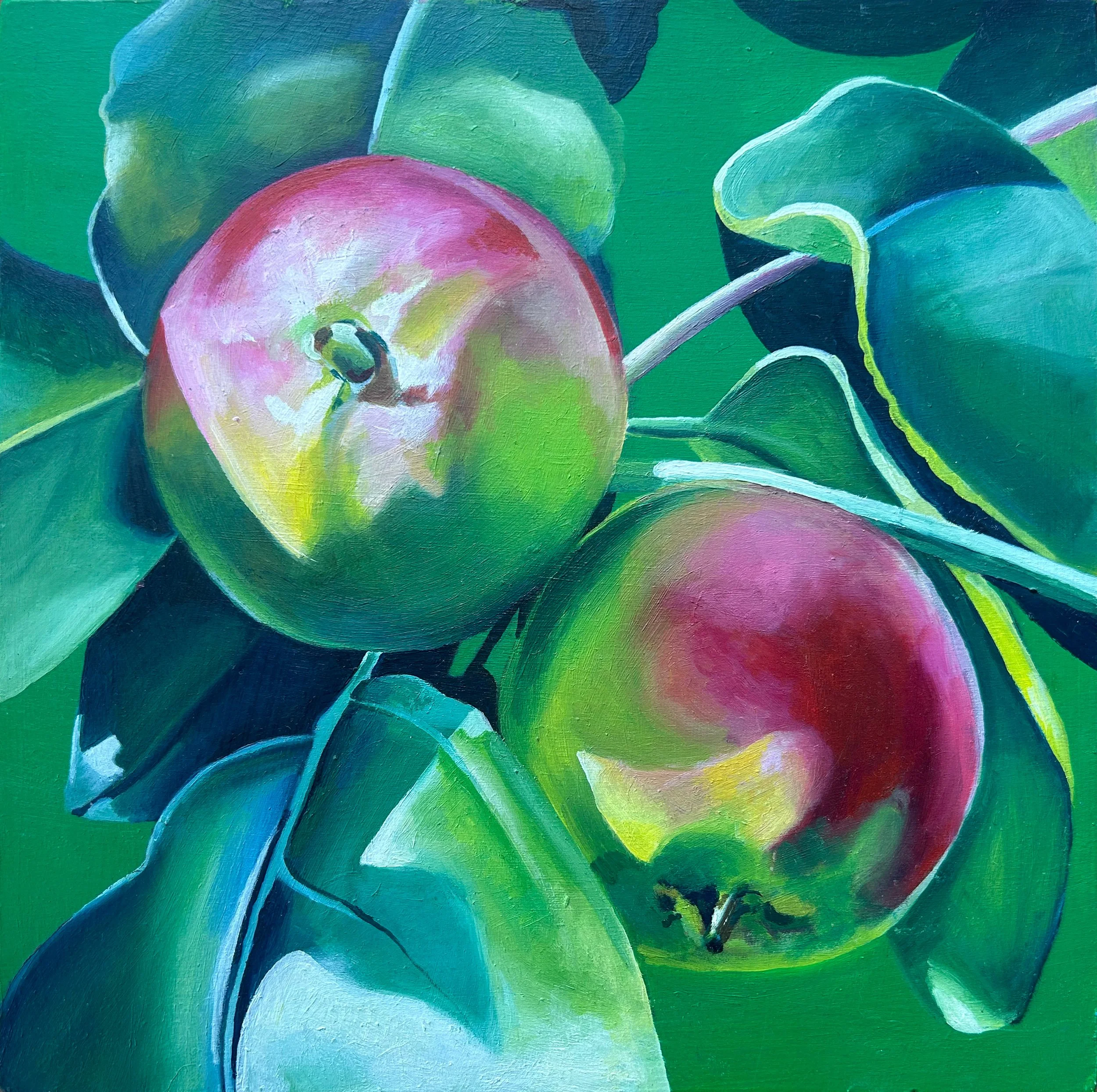 Tree Apples | Oil on Cradled Panel, 8"x8"