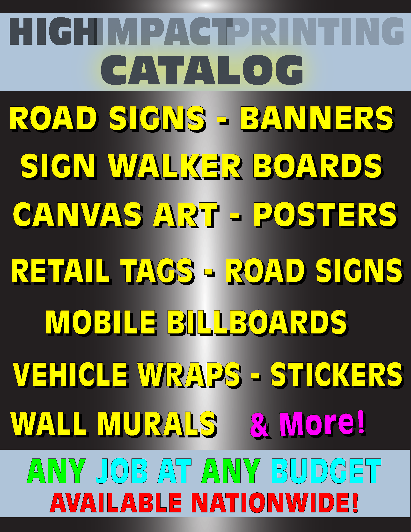 High Impact Printing Custom Printing Near Me Digital Prints