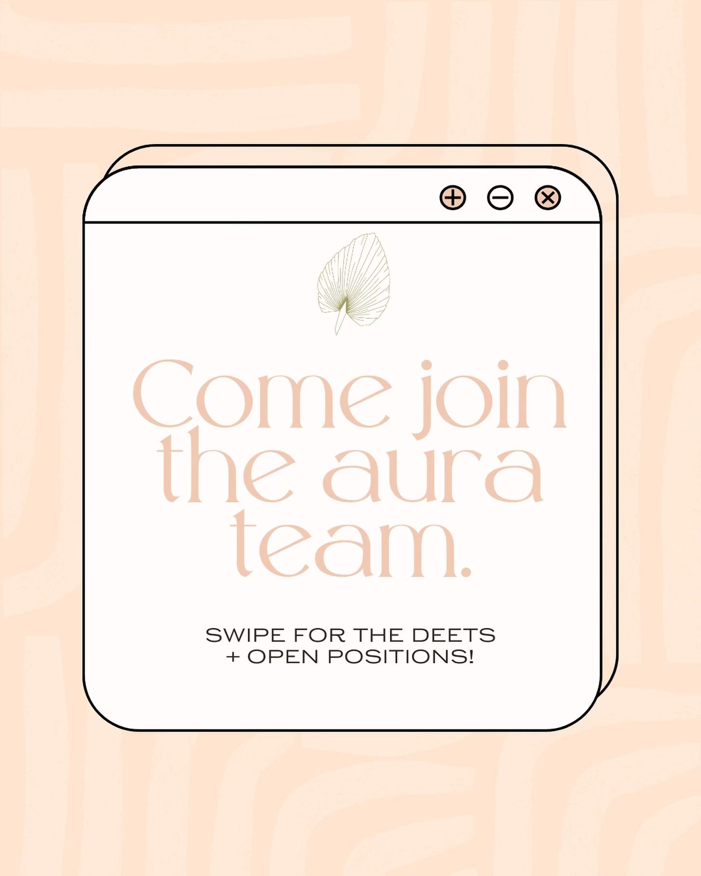 Have you been eyeing Aura Beauty Co. and vibe with our company mission and values? ✨

Are you a wildly passionate beauty professional looking for a company to grow with? 🌱

If any of this describes you as an esthetician or cosmetologist and you are 