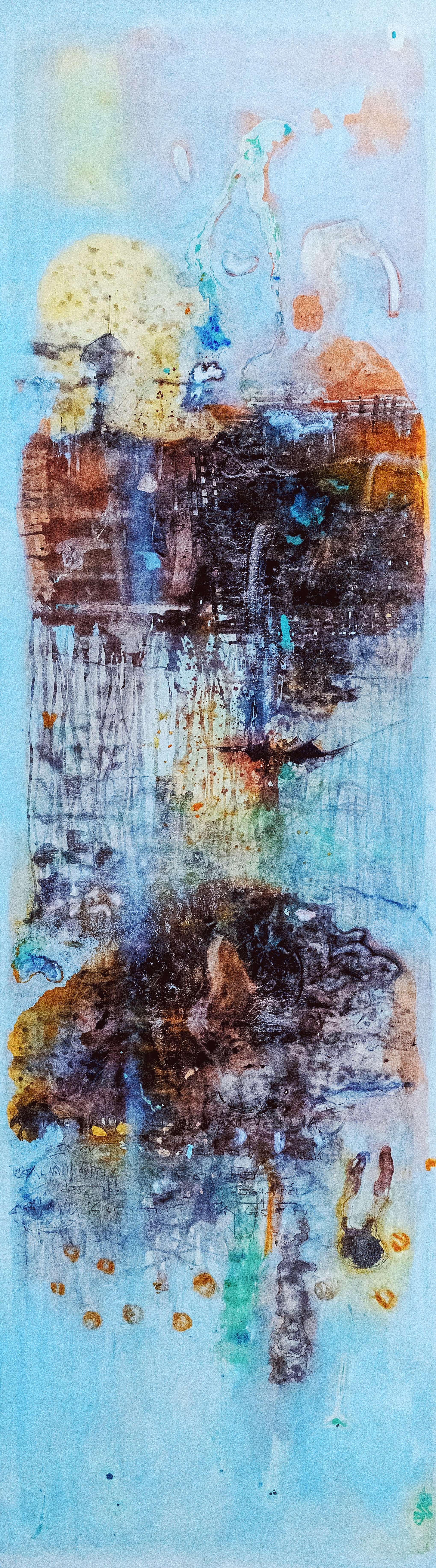 L'autre Monde, 2018, Acrylique sur toile, 315 X 94 cm