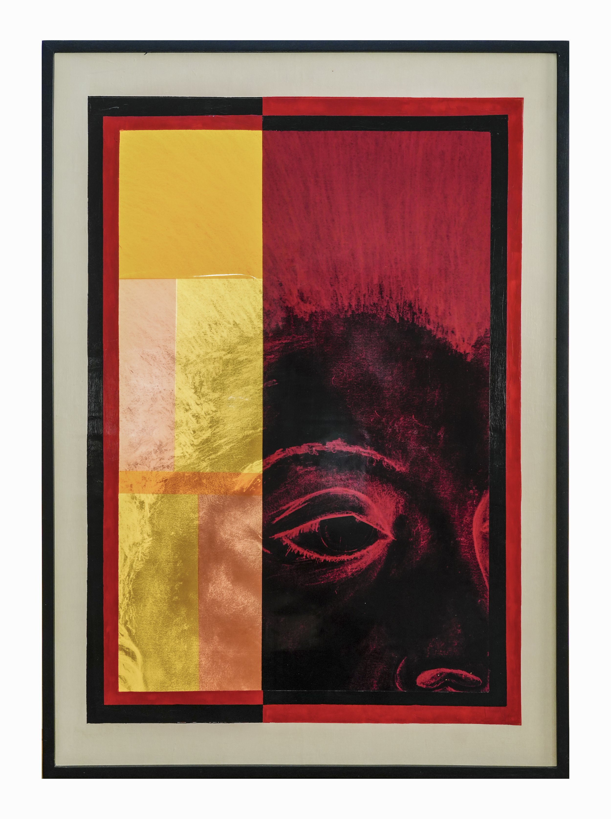 MÈRE, SŒUR, ÉPOUSE, FILLE_ NATURE MORTE ET FERTILE, 2024 Acrylique, vinyle, polycarbonate et polyester sur lin monté sur un caisson lumineux, 84 x 118 cm  