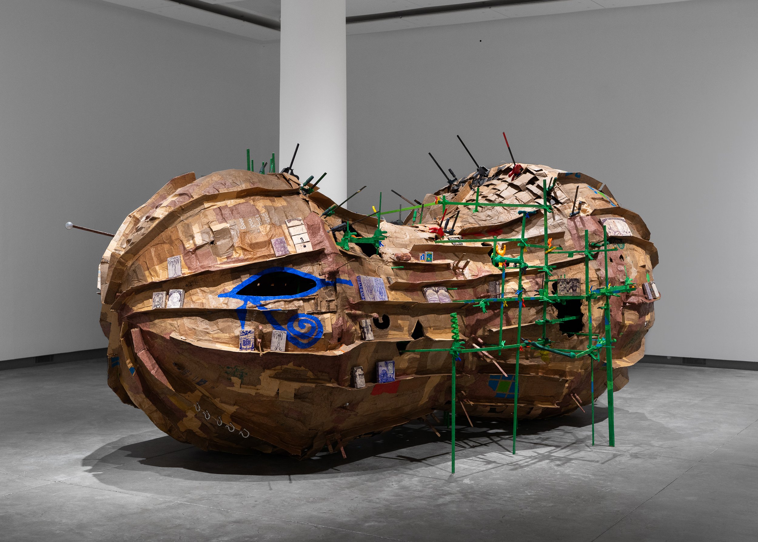 NIT, NITAAY GARAMBAM, 2025, Cardboard and found materials, Dimensions variable