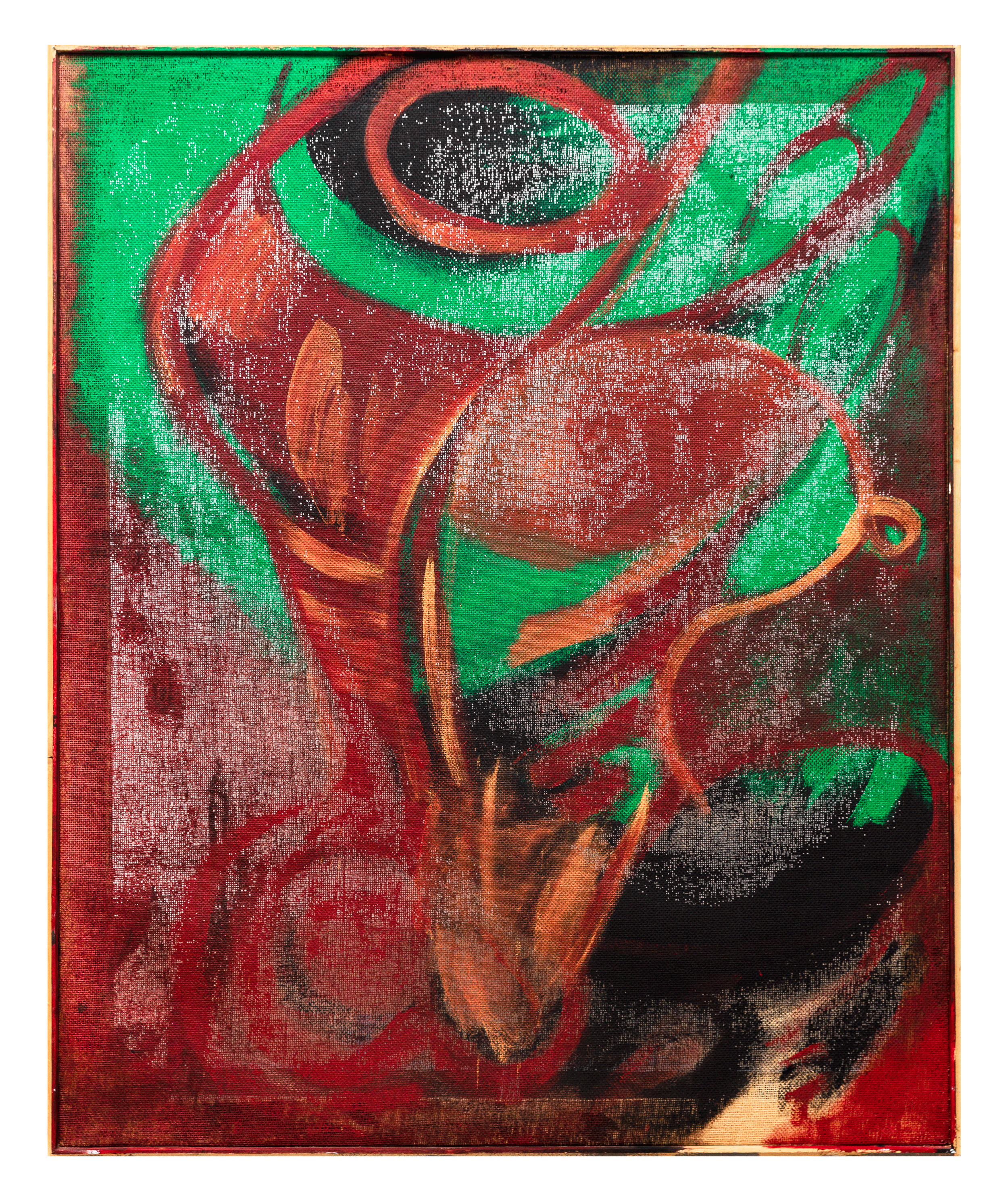 Une assise , 2022
Acrylique sur toile de jute
134 x 175 x 35,5 CM