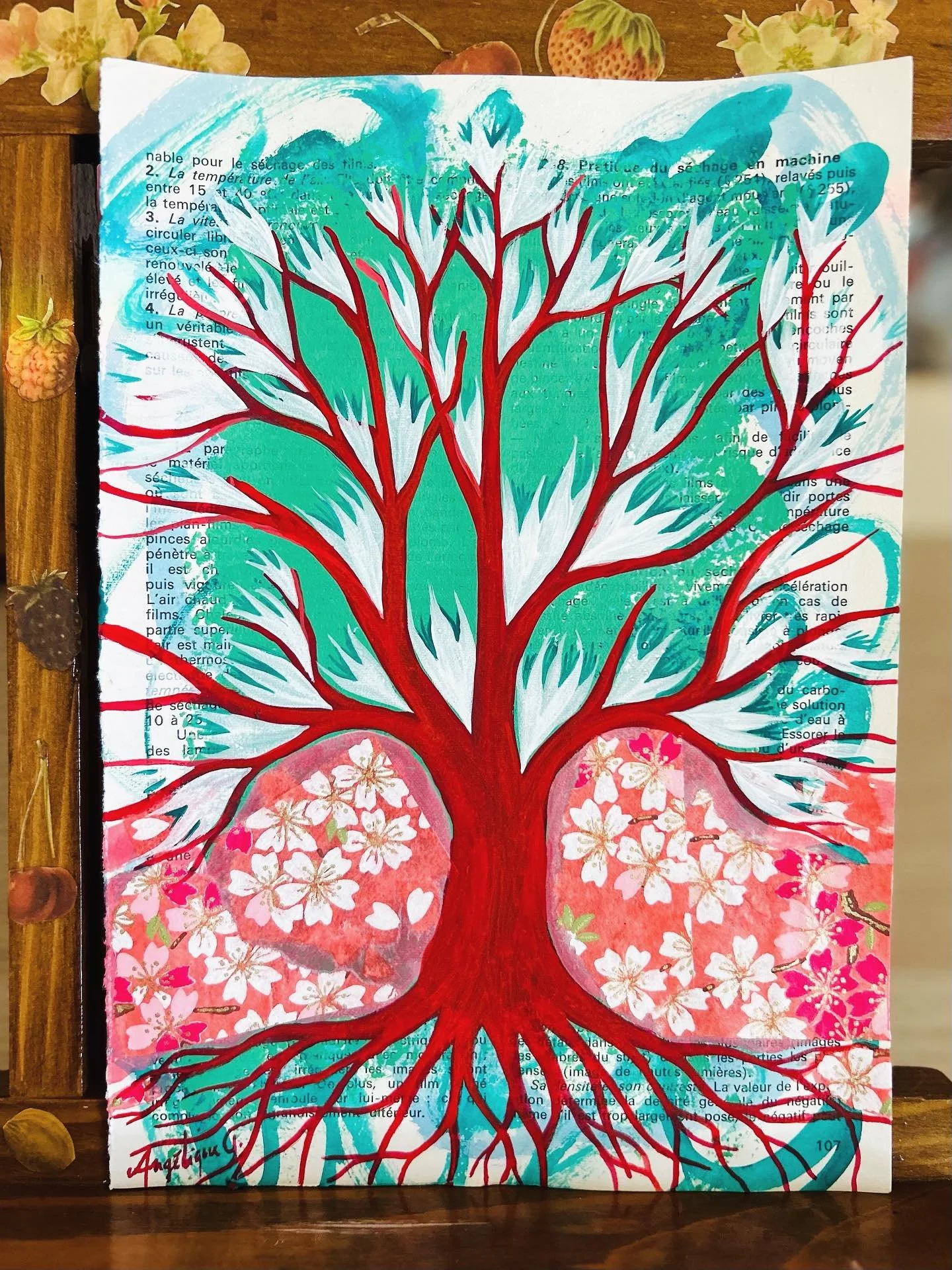 🌳 Rouge comme la vie, fragile comme une fleur&hellip;

L&rsquo;Arbre rouge sakura 🌸
Force, douceur, renaissance ✨

🎨 Acryla gouache sur papier 

#art #artist #painting #sakura #tree #treeoflife #painter #colorful #symbolism #inspiredbynature #artl