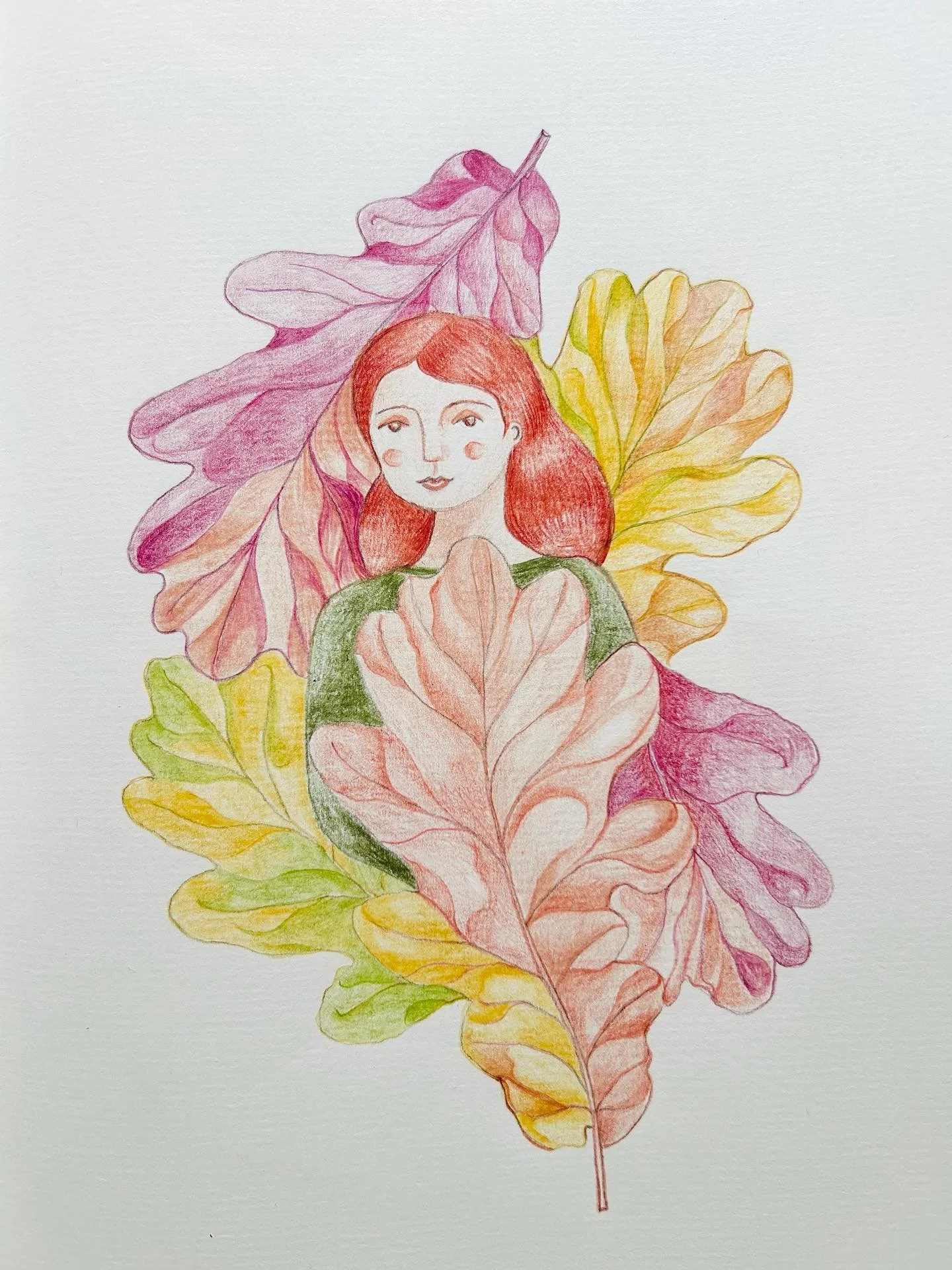 Portrait automnal pour profiter encore un peu des derni&egrave;res feuilles qui virevoltent🍁✨

Rousse aux feuilles d&rsquo;automne &bull; crayons sur papier 

#art #drawing #portrait #colors #automne #woman #artwork #pencil #pencilartwork