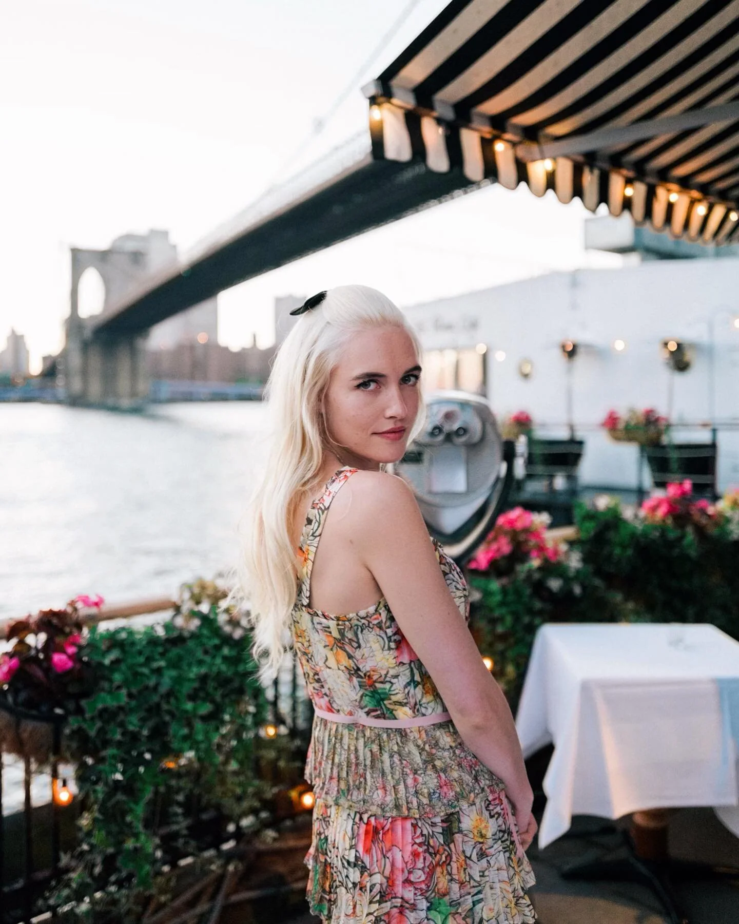 Blonde on the beautiful @carlottiica by Sara at @bassiabassia.nyc