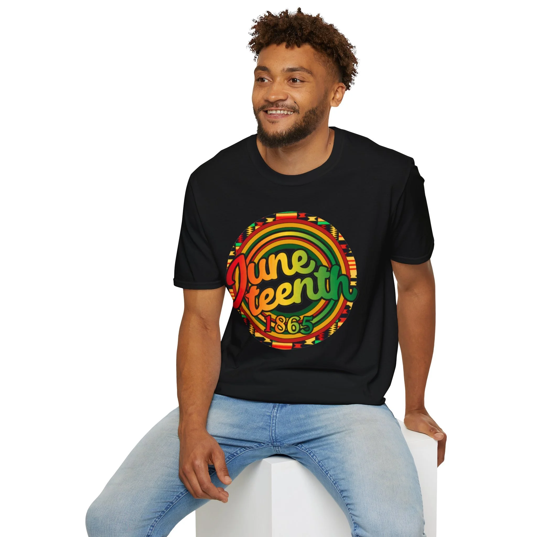 Juneteenth Cartoon Design Unisex Softstyle T-Shirt