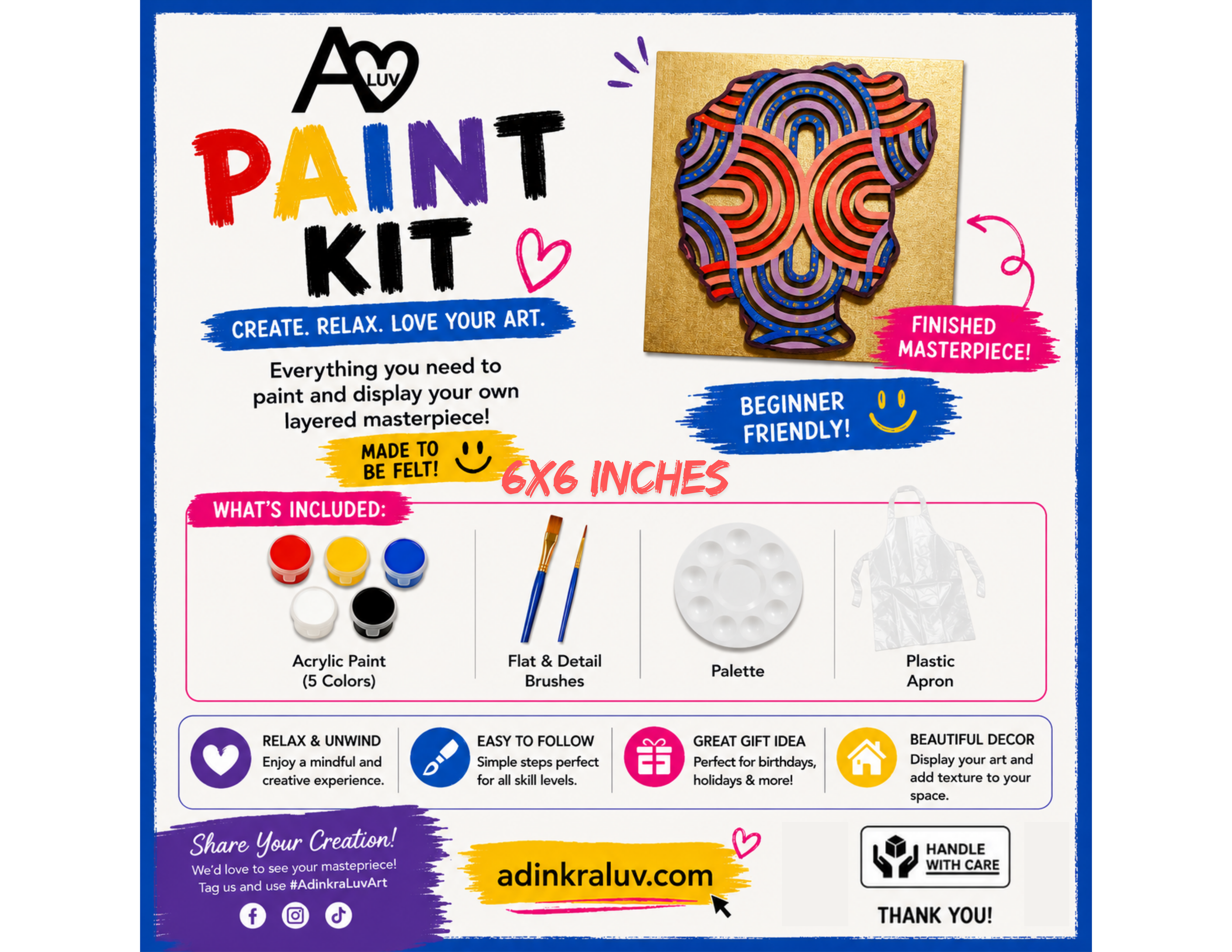Mohawk Queen Arc Paint Kit 6X6 Inches