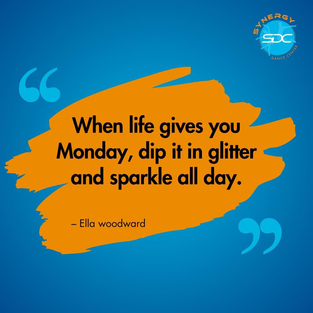 Give us ALL the glitter! ✨ Let&rsquo;s go Monday! ✨

#sdcpafam #synergydancepa #synergydance #dancestudio #dance #monday #motivation #motivationmonday #danceclasses #danceclass