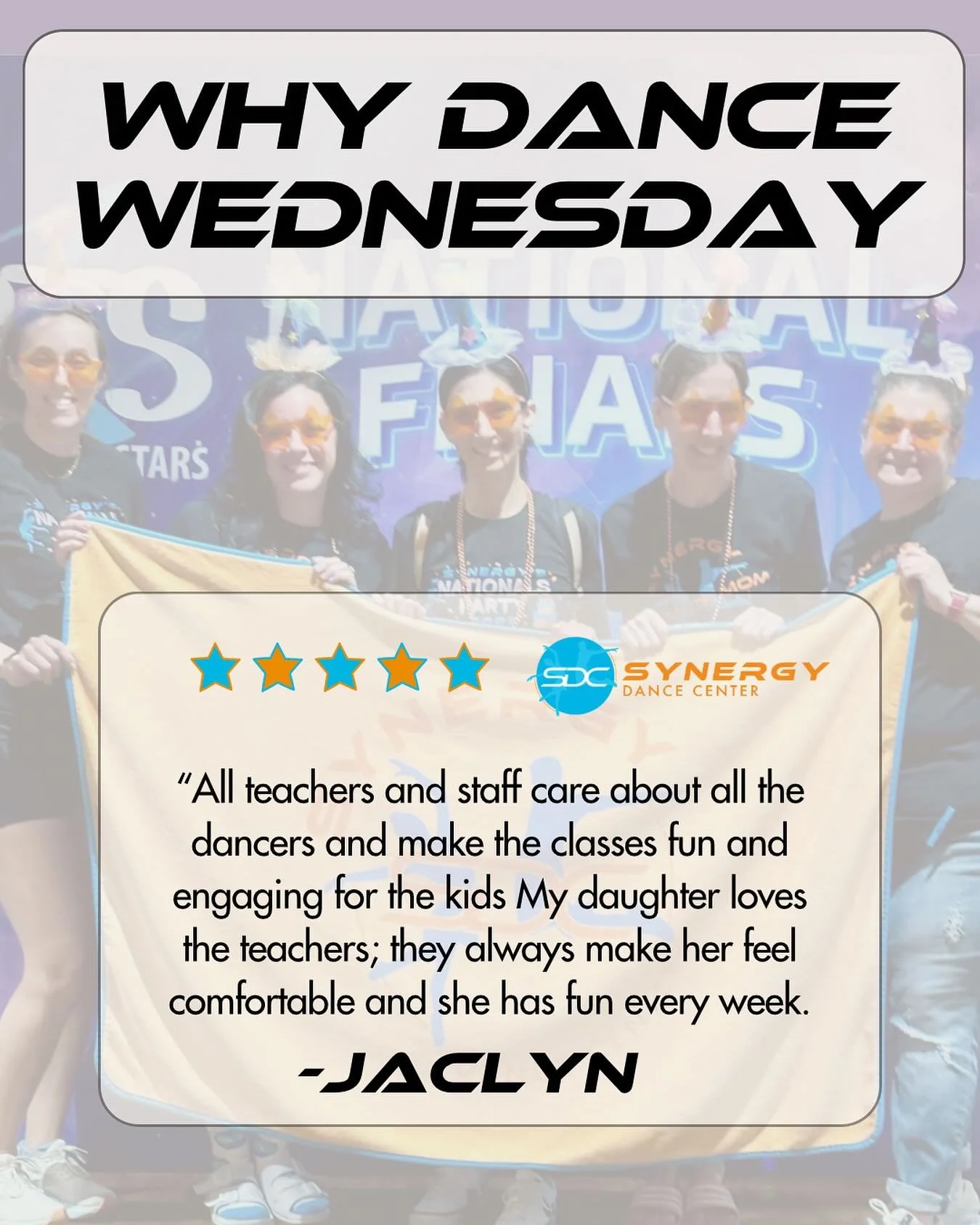 The Synergy Experience goes beyond the steps - our families feel it too! Check you this week&rsquo;s #WhyDanceWednesday story! 🩵🧡

#sdcpafam #synergydance #synergydancepa
