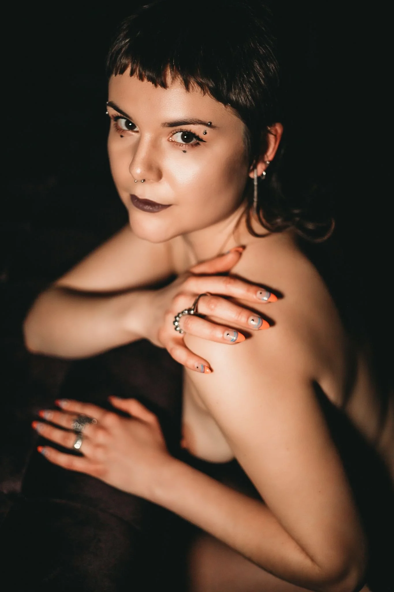 After dark erotic sexy nude boudoir photography image Boston, MA