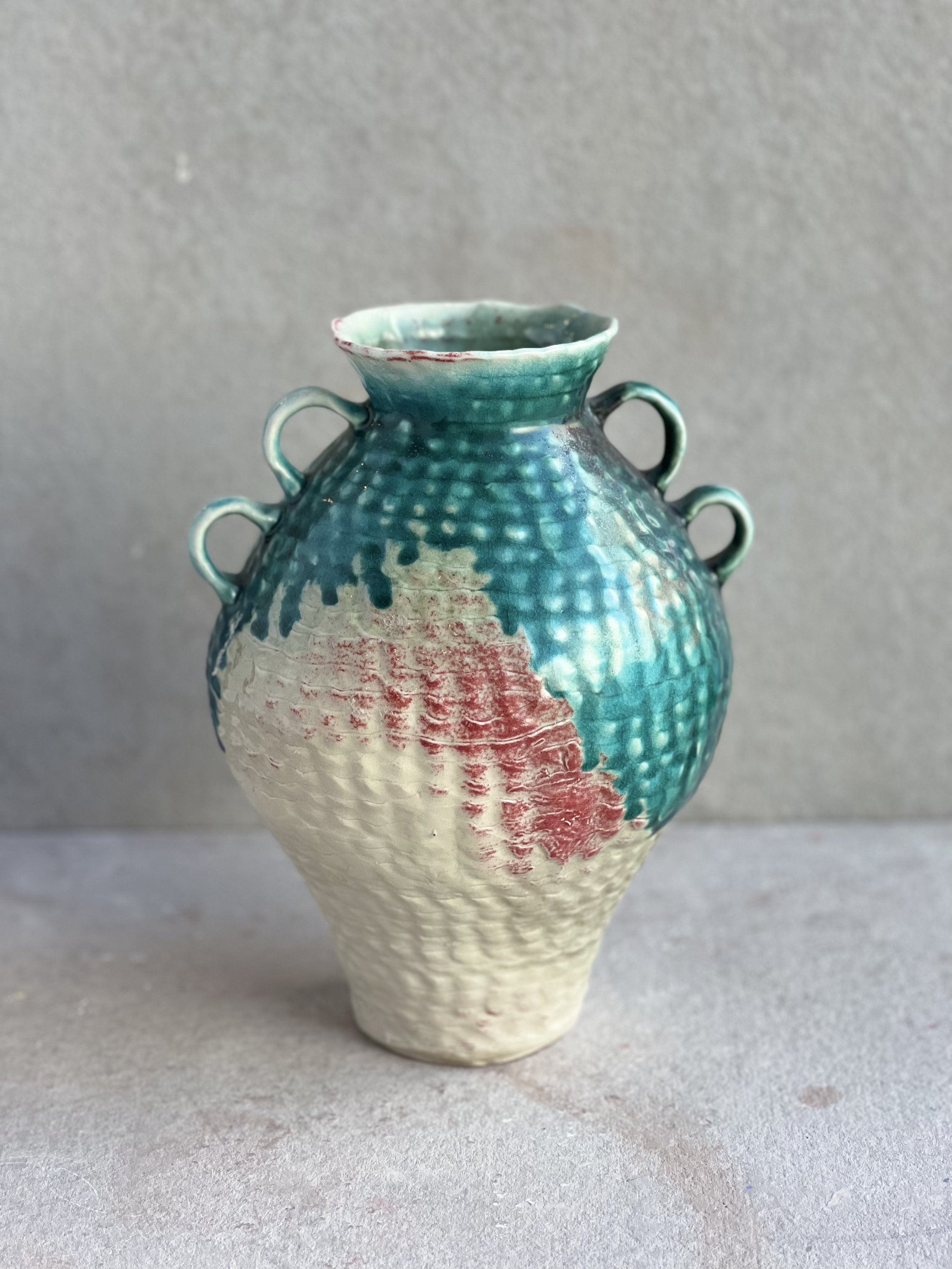 Wood fired vase ~ 9