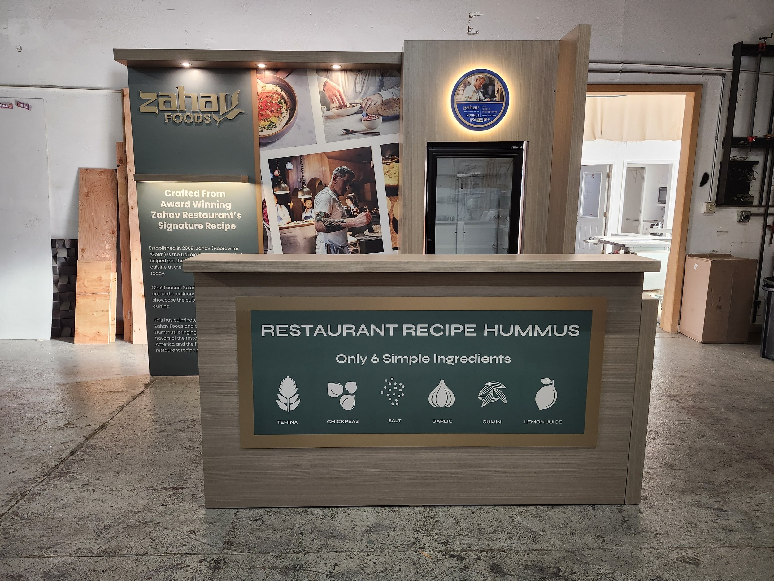 Custom 10x10 Trade Show Booth – Zahav Foods at Natural Products Expo West 2