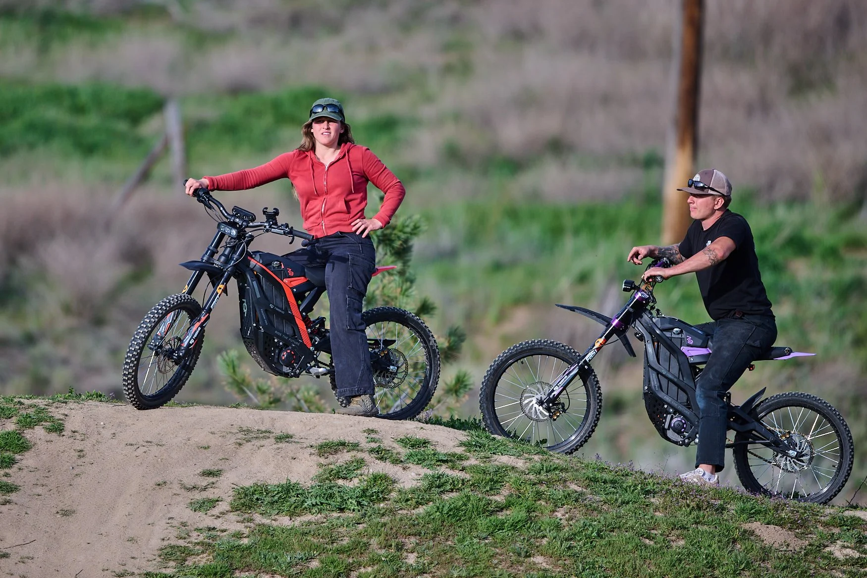 BMX riders on a hill