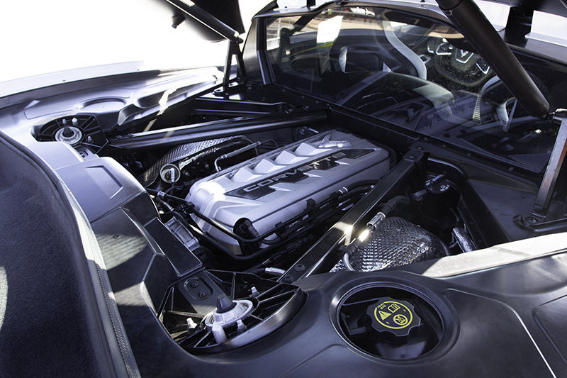 Engine view of Corvette Stingray rental