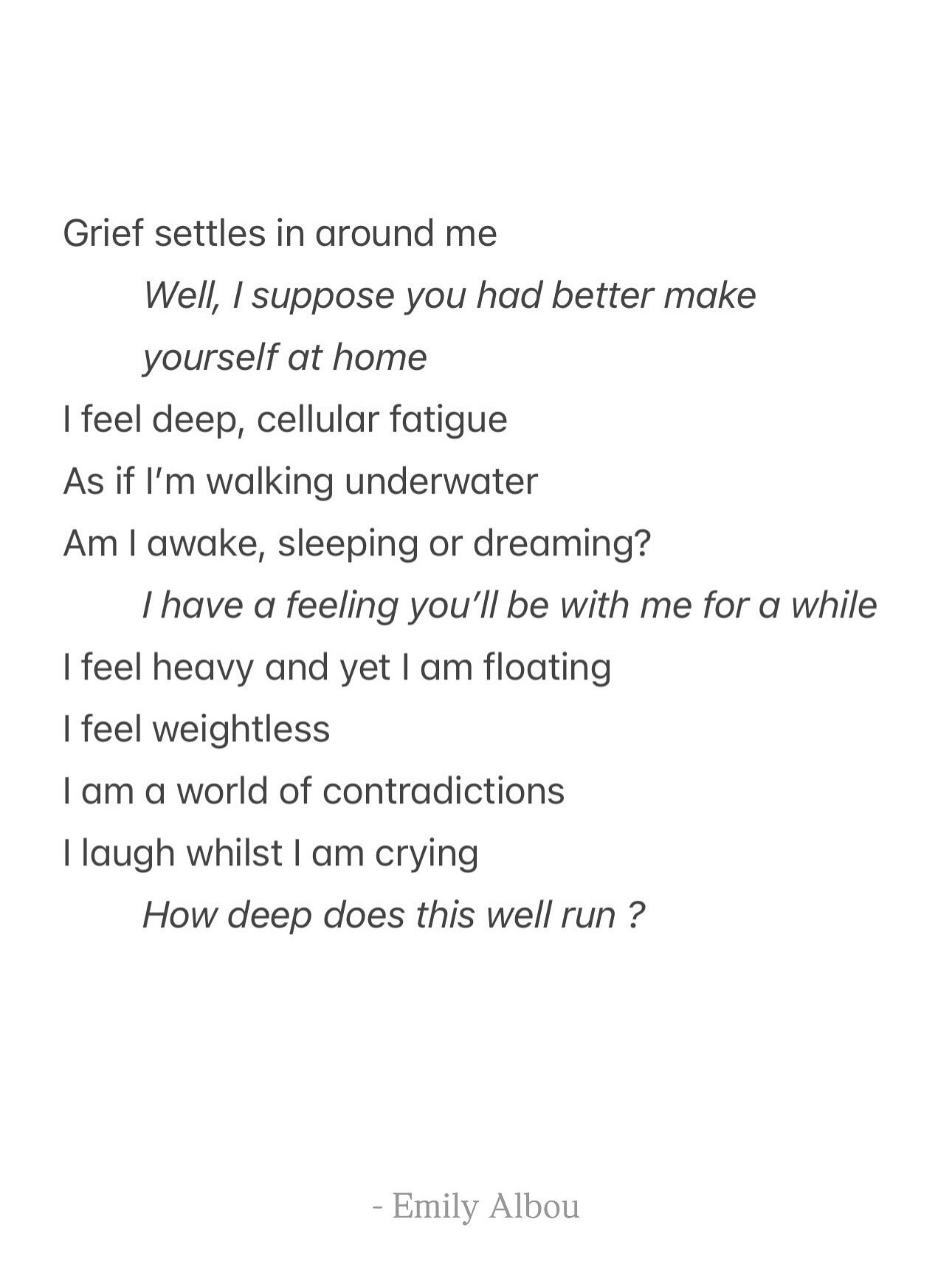 Grief : a poem in three parts. ٤٠ 🕊️🤍
