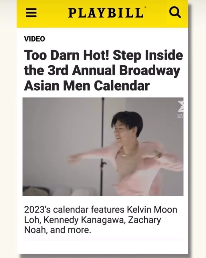 a BIG thank you to @playbill and @officialbroadwayworld for featuring the @broadwayasianmen calendar and the video produced by @eastsidestoriesnyc 

PLAYBILL ARTICLE: https://www.playbill.com/article/too-darn-hot-step-inside-the-3rd-annual-broadway-a