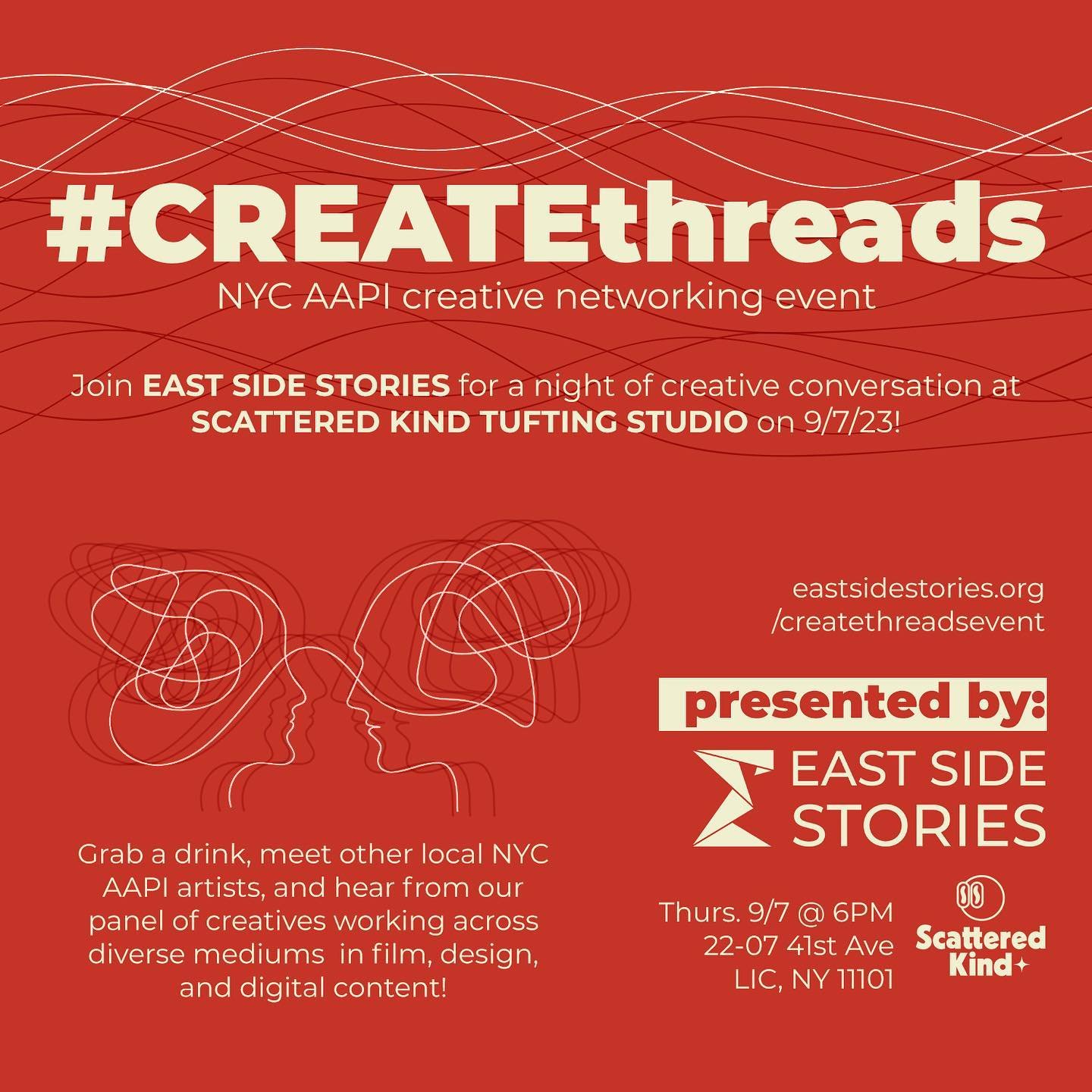 Join us for an exciting in-person event, #CreateThreads: Conversations Between AAPI Artists! 

🎟️ FREE RSVP (link in bio): https://www.eventbrite.com/e/createthreads-conversations-between-aapi-artists-tickets-698735947027?utm-campaign=social&amp;utm
