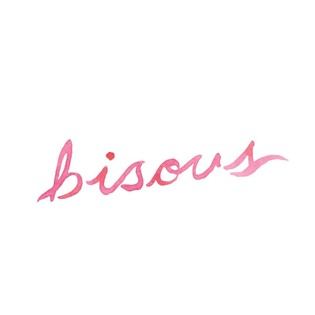 Current mood. 💋💕
.
.
.
.
.
.
.
#bisous 
#handlettered 
#watercolorlettering 
#stationery 
#ivypaperie