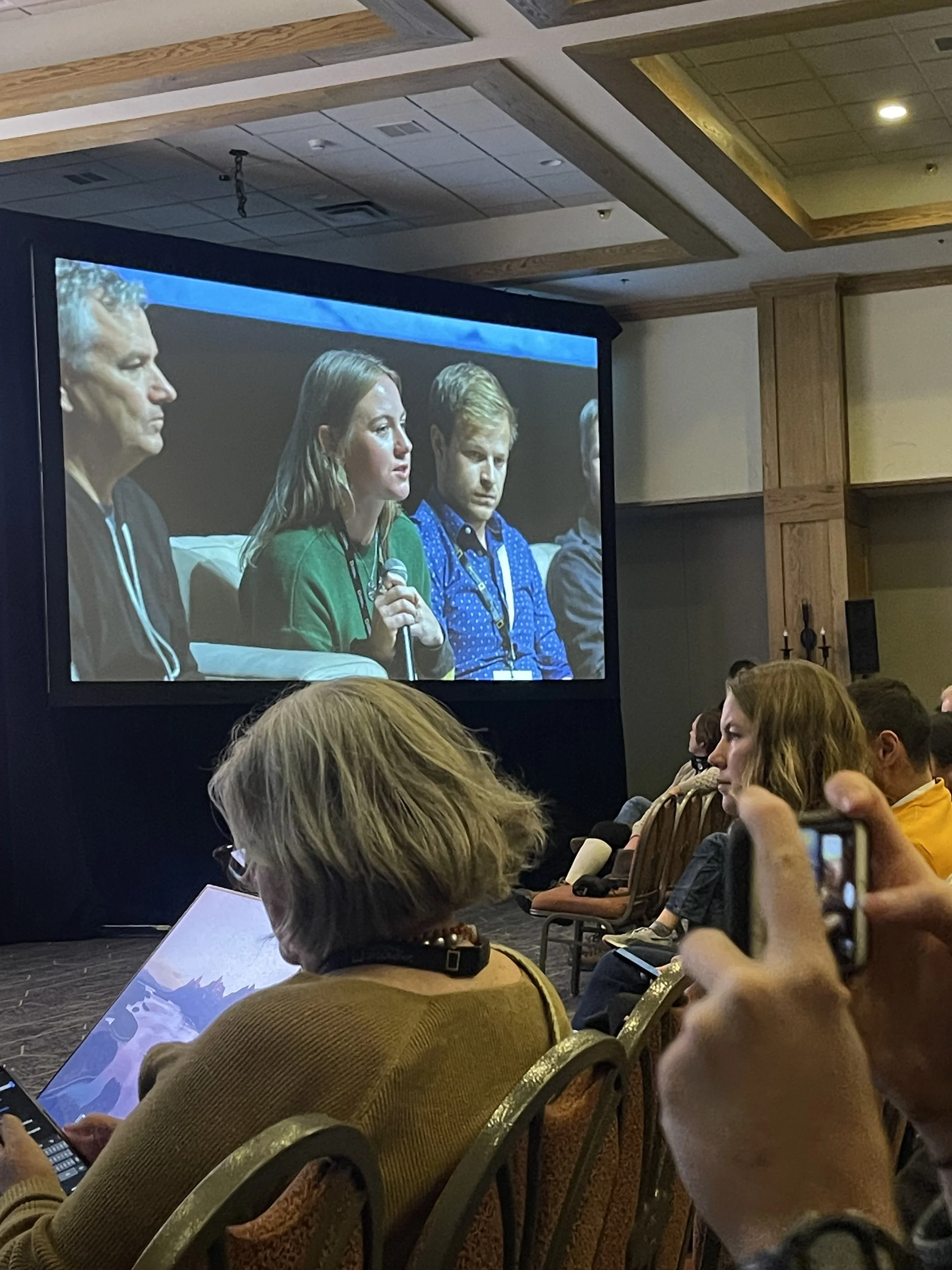 Jackson Wild Summit cinematography panel speaking about The Biggest Little Farm, Apricot Lane Farms