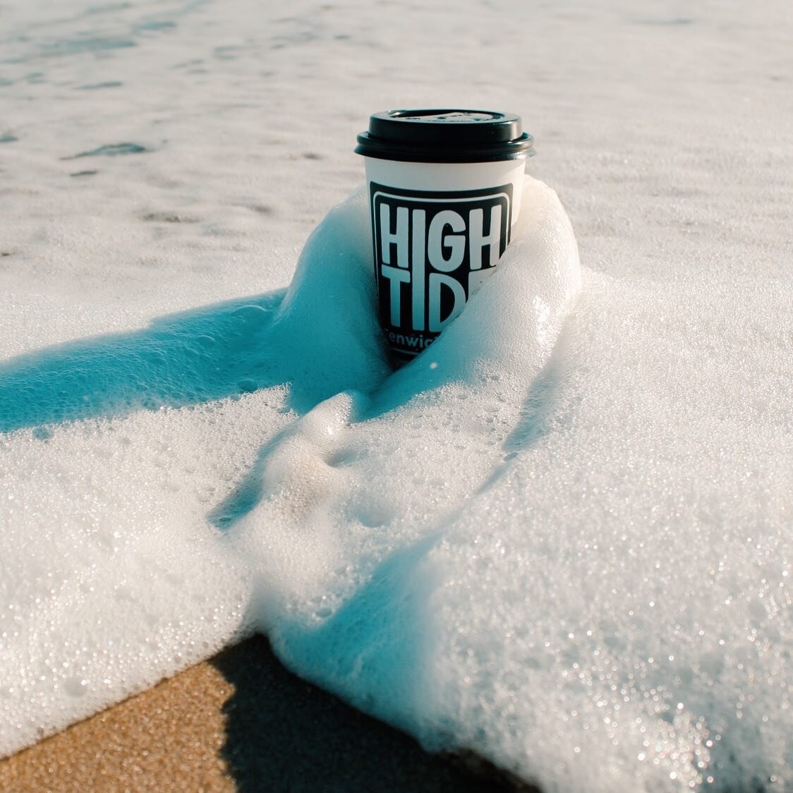 Happiness is coffee on the beach