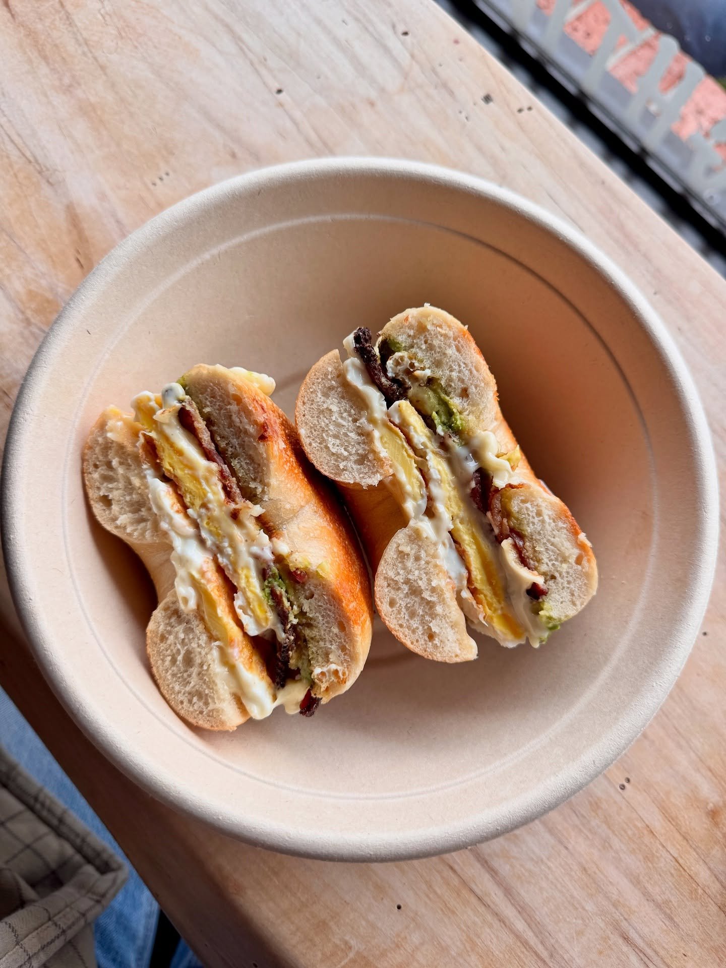 You guys love a bacon egg and cheese on a plain bagel