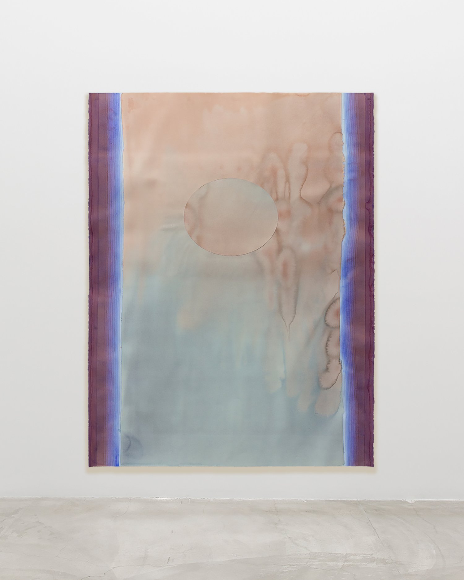 Edd Ravn |
cloud | 2022 |
Rainwater and watercolor on paper |
68 x 51 inches