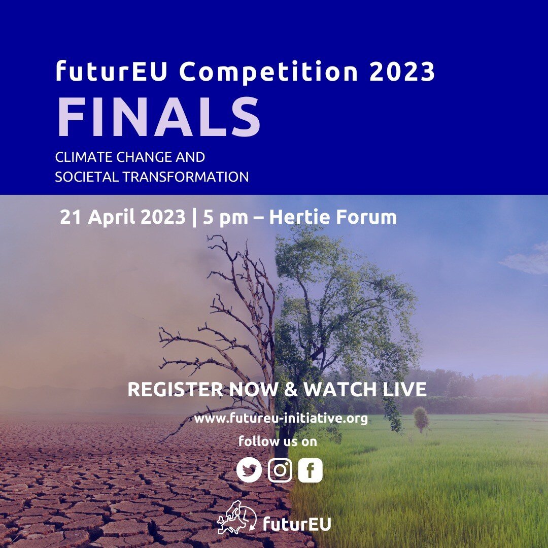 📢 Join us on 21 April for the oral rounds of the futurEU competition! 

Online or at the Hertie School if you are in Berlin📍 Starting at 5pm (CET) ⏰

🙌🏻 Register now via the ➡️ link in bio