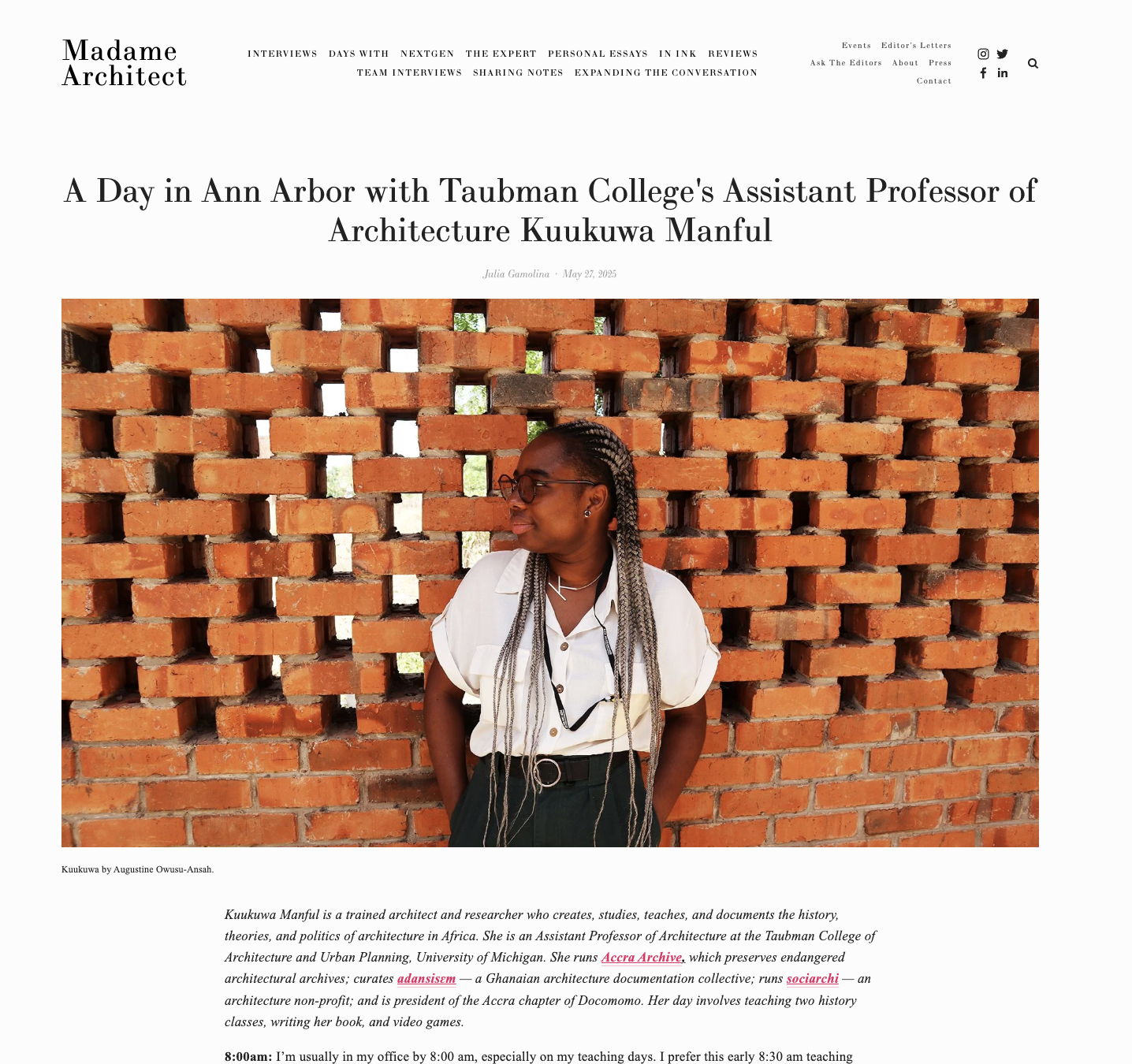 Feature: Madame Architect