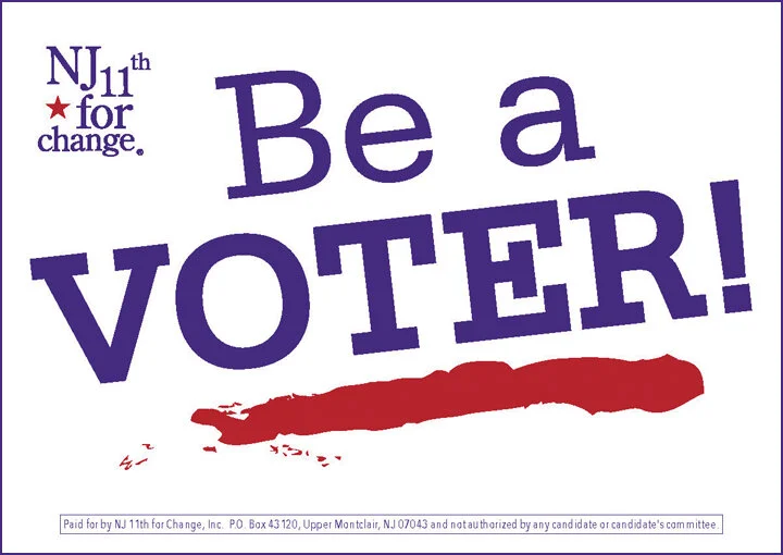 Direct-mail postcard: Be a Voter!