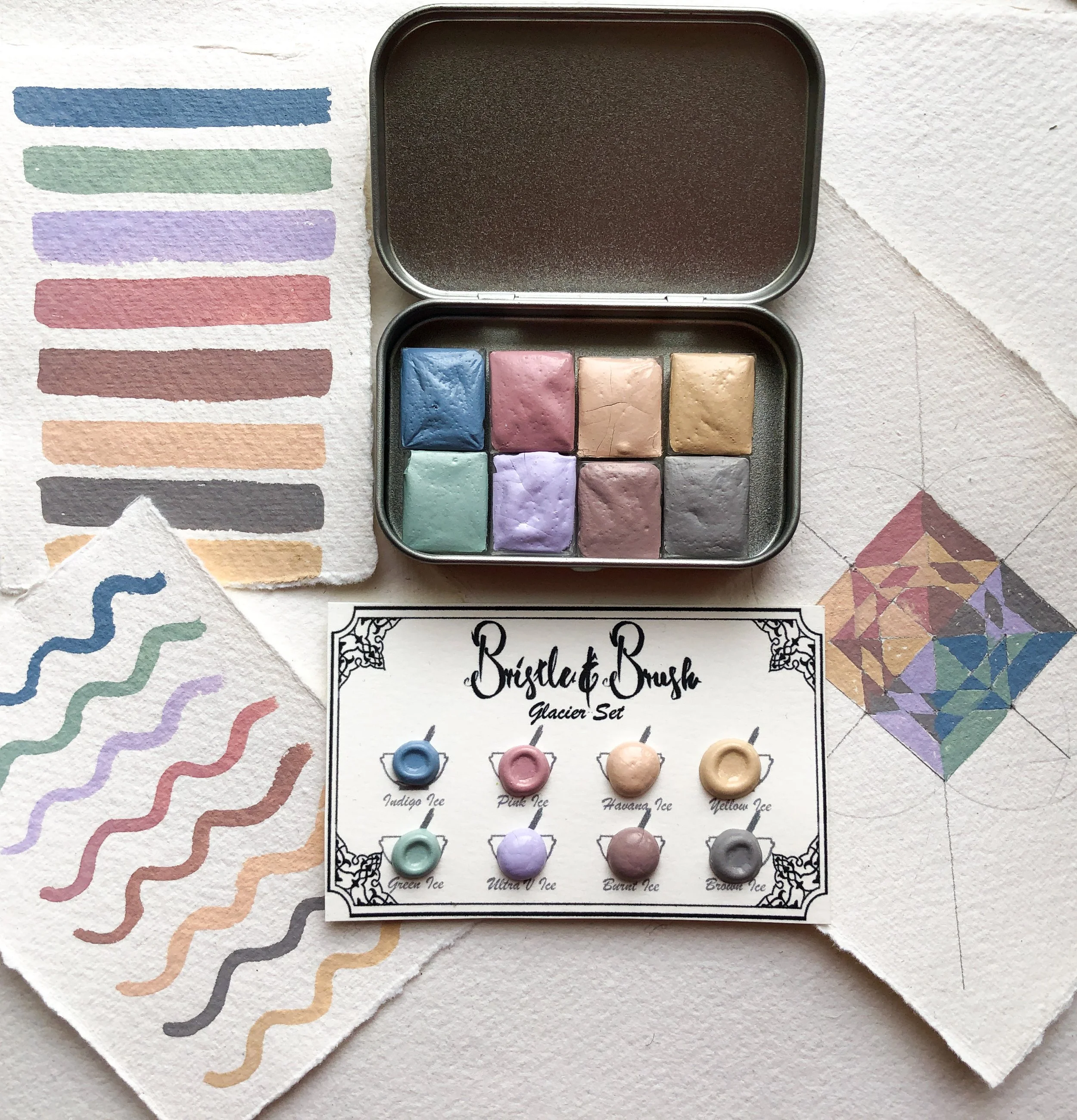 Glacier Pastel Watercolour Set