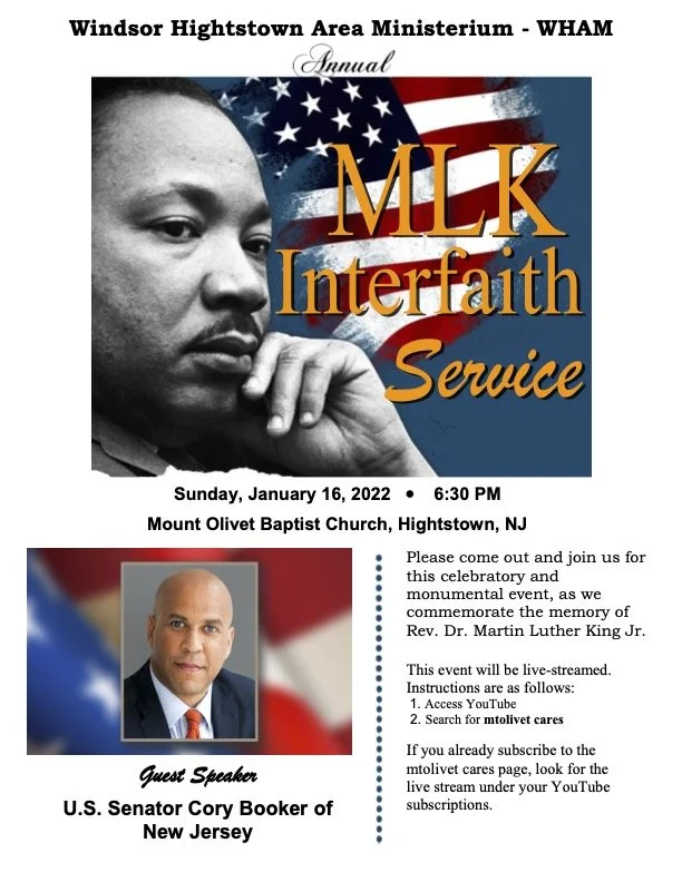 MLK Interfaith Service January 16 - 6:30 PM