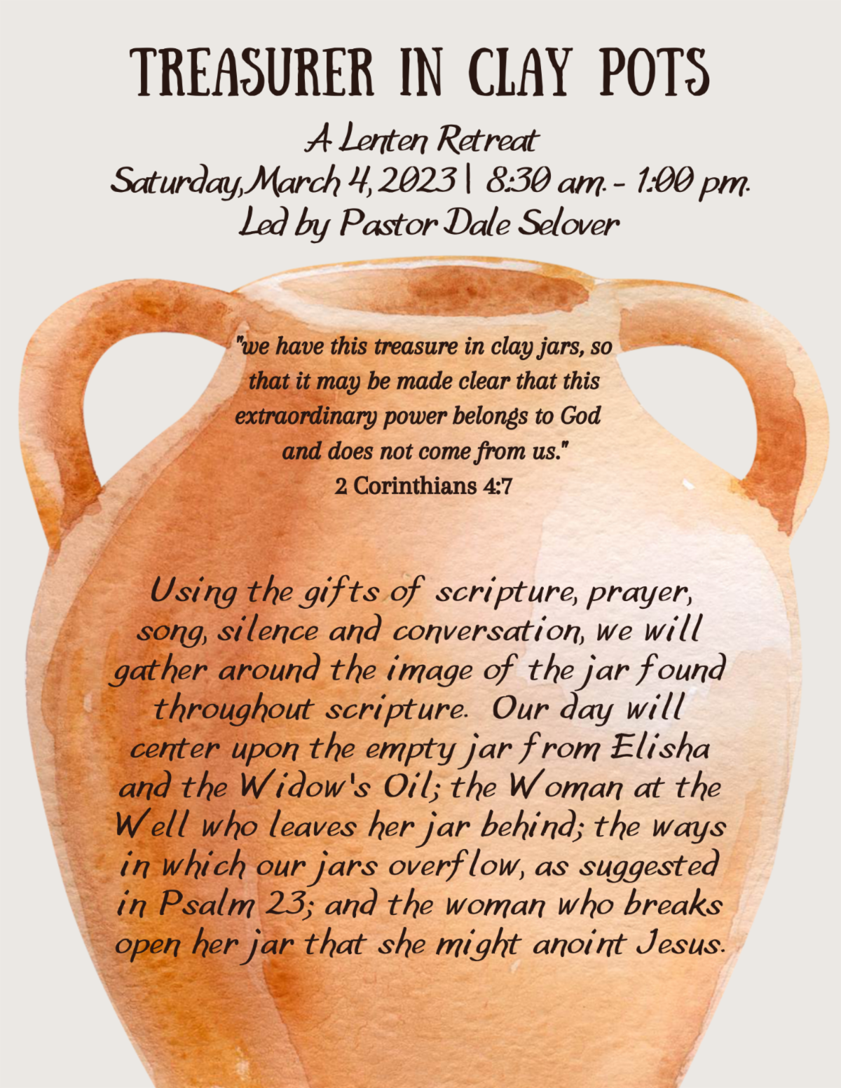 Lenten congregational retreat March 4