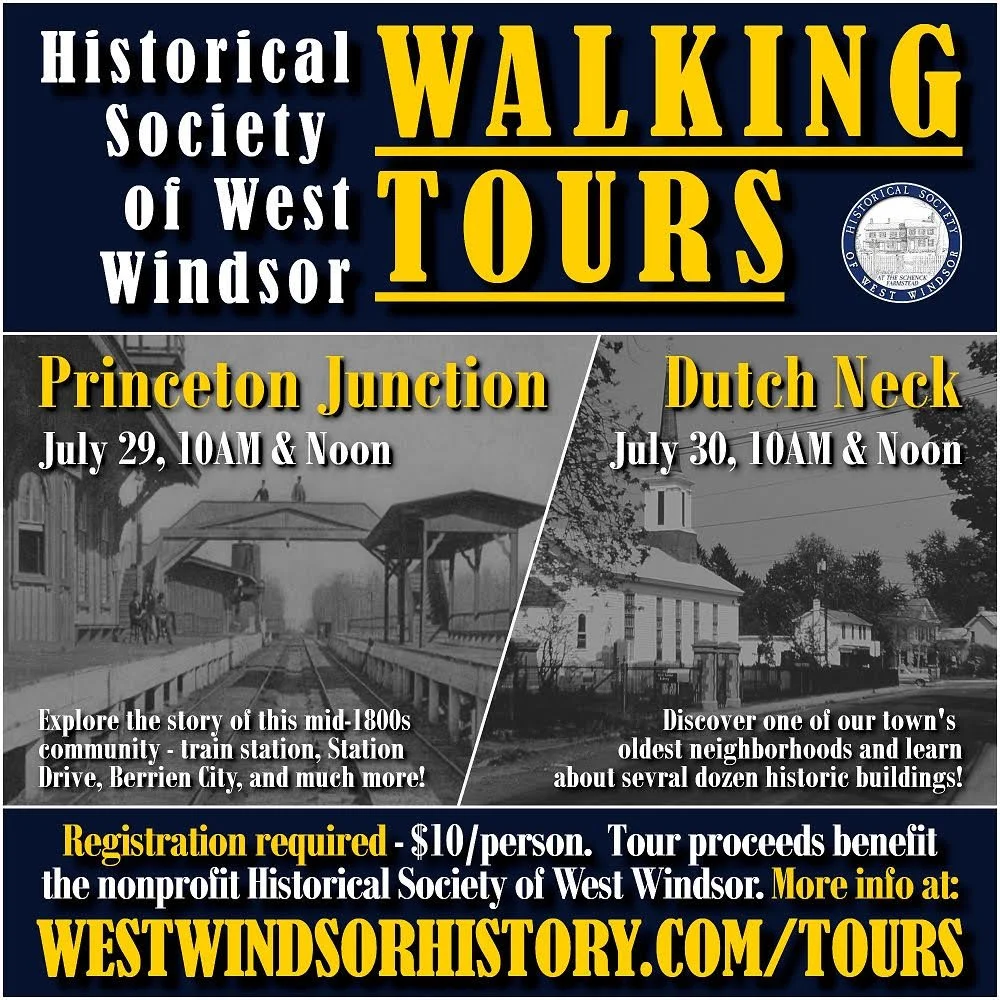 Historical Society of West Windsor Tours July 29 and 30