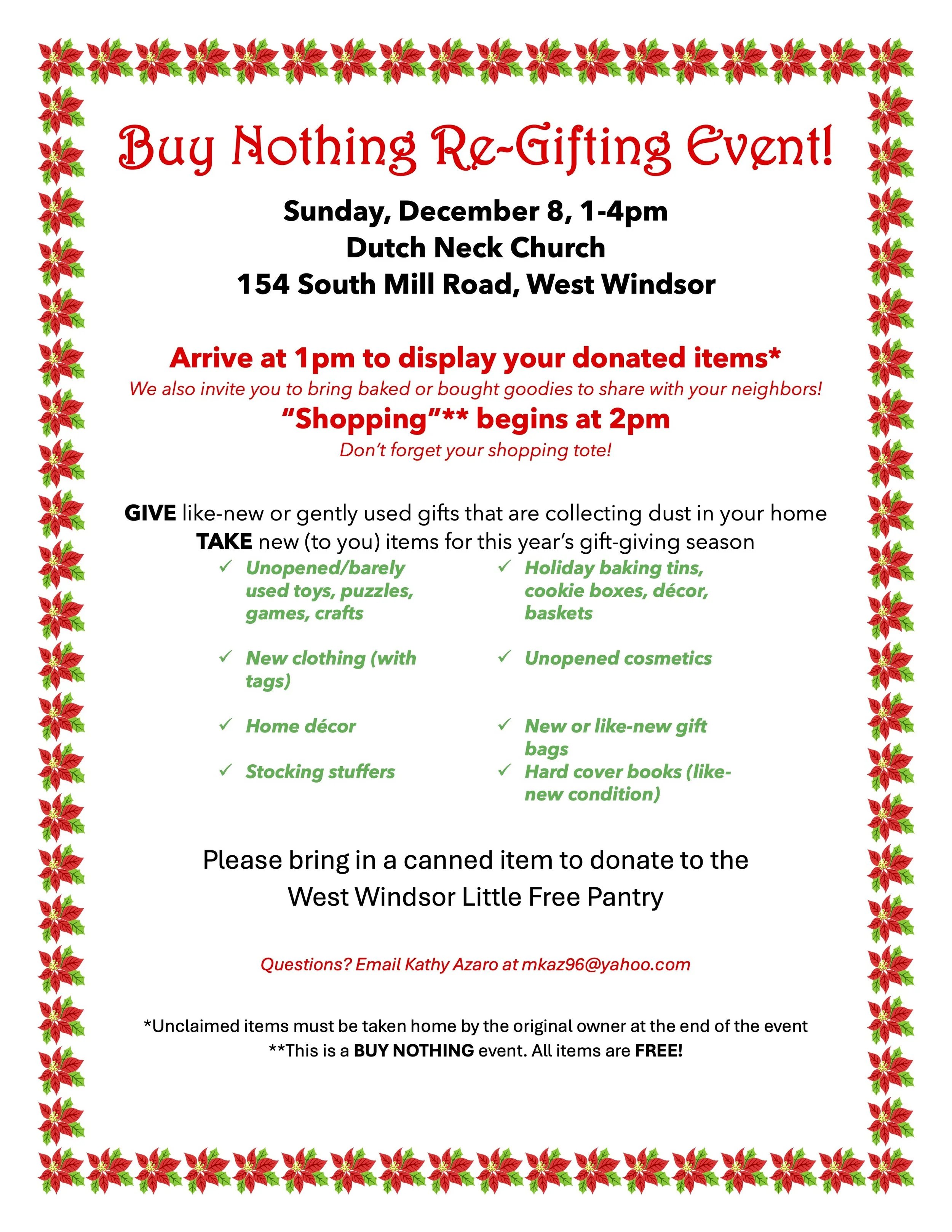 Buy Nothing Event Dec 8