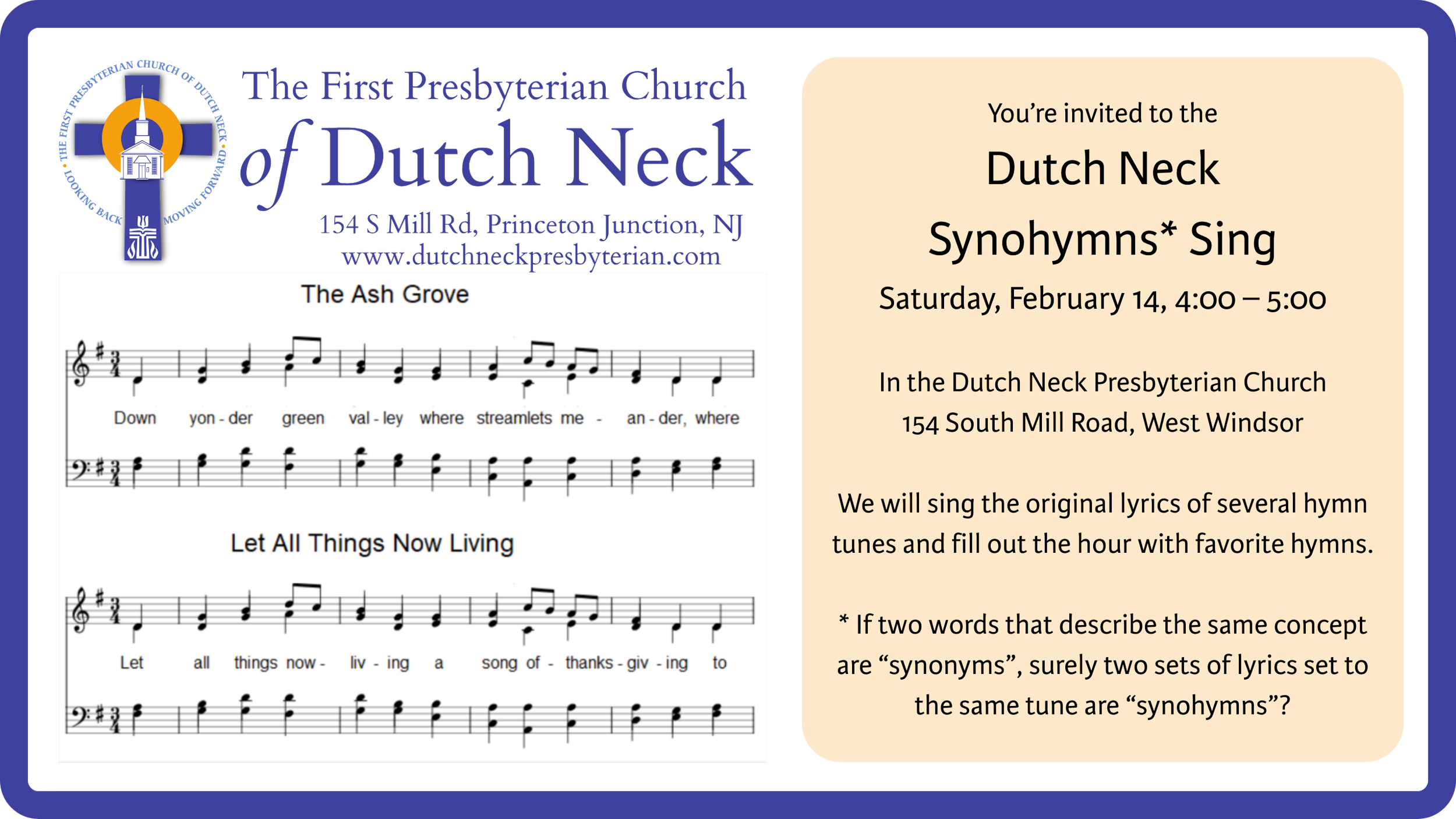 Dutch Neck Synohymns* Sing