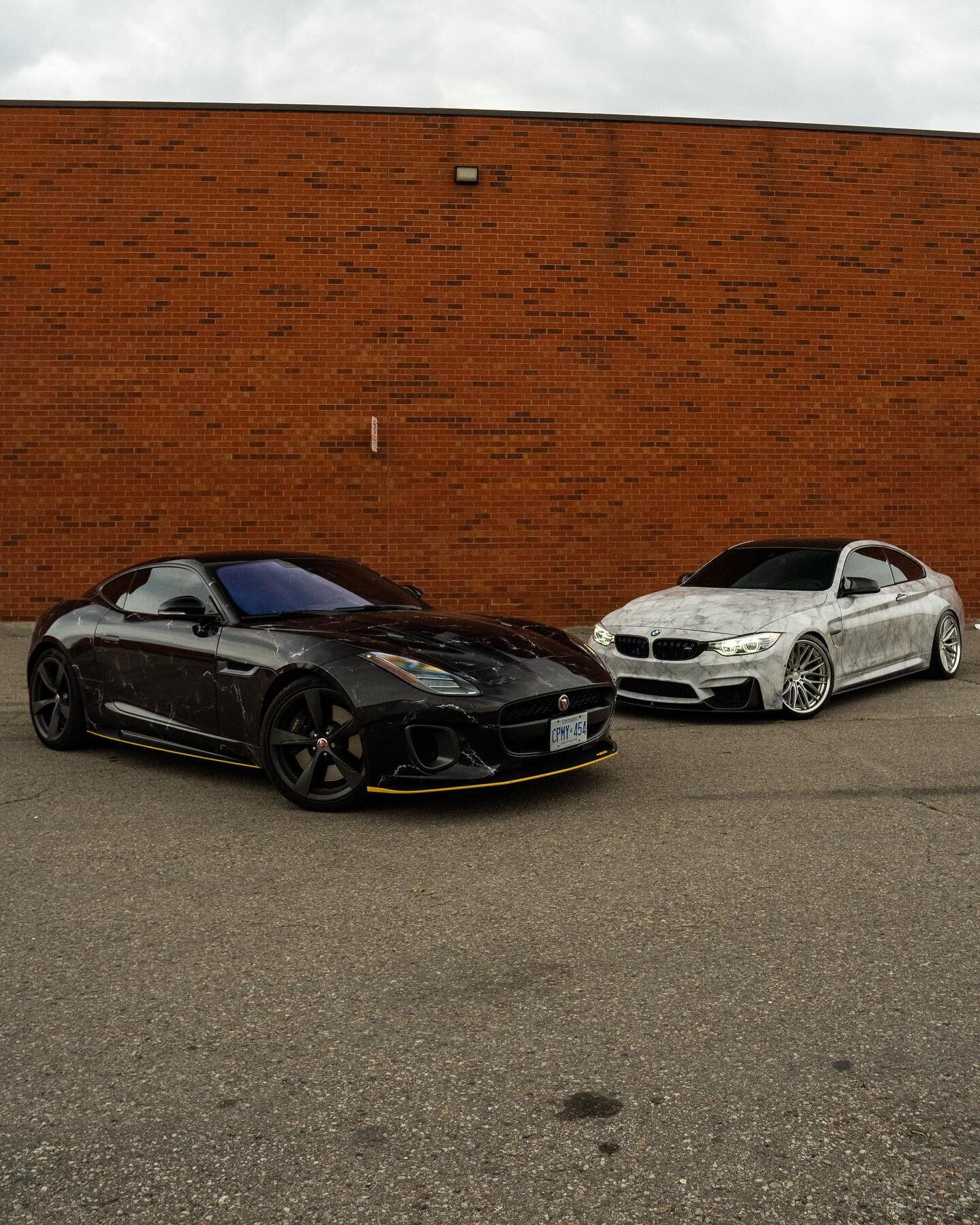 Loosing your marbles? We know we are! 

Twinning with some black and white marble patterns done one the Jaguar F-Type and BMW M4 for @firstplace

What design suits your lifestyle? We can help.

.
Redefine What A Wrap Can Be.
@neonninedesign #neonnine