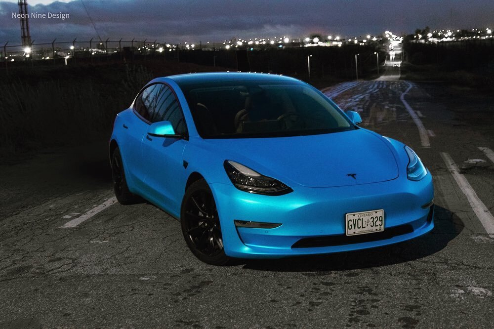 Nothing more electrifying than this gorgeous blue... and the Tesla Model 3⚡️

Another project received the ultimate craftsmanship of NeonNine Design with a full colour change from white to Satin Ara blue with satin black chrome delete, interior gloss