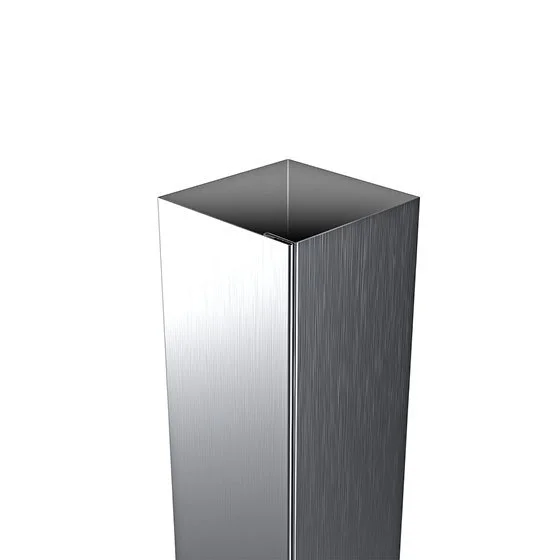 Stainless steel snap-lock column cover