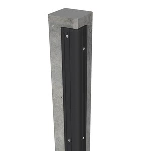 Rubber corner guard close-up on a parking structure column