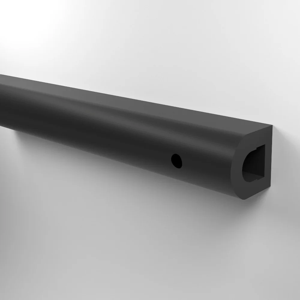 Inpro DW-DOCK075 D-Fender rubber wall guard for loading docks and car parks