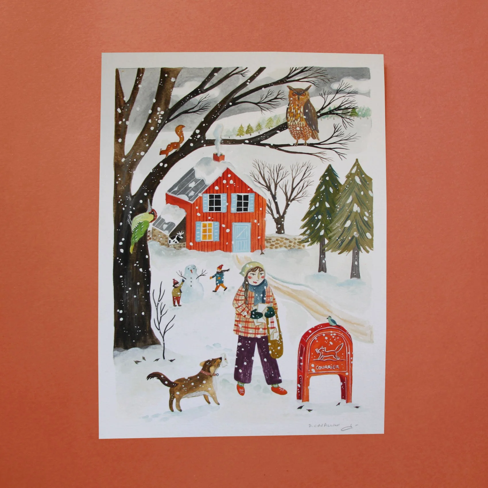 peinture les lettres au père noël