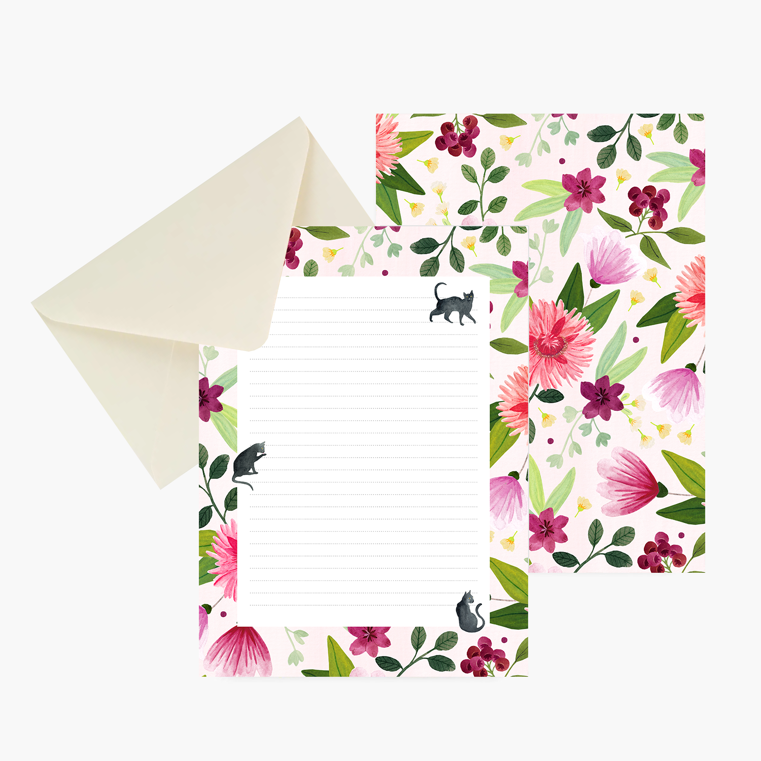 papier à lettres chats