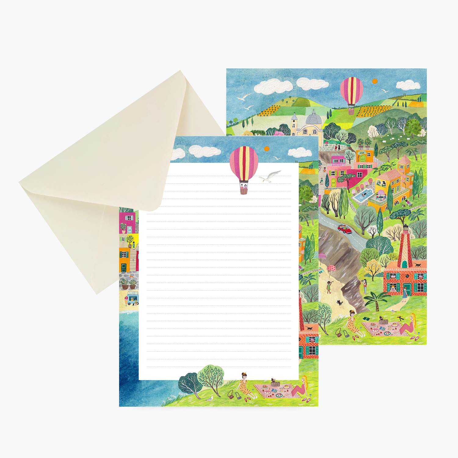 papier à lettres été en Italie