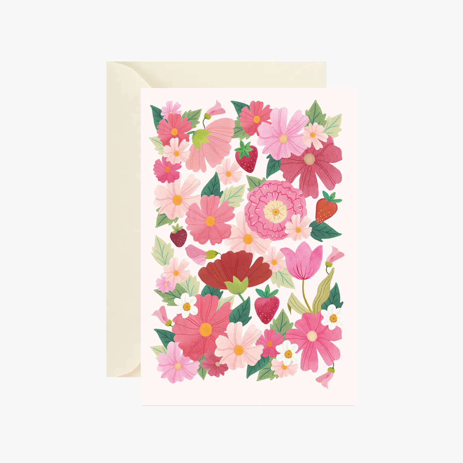 carte postale fraises